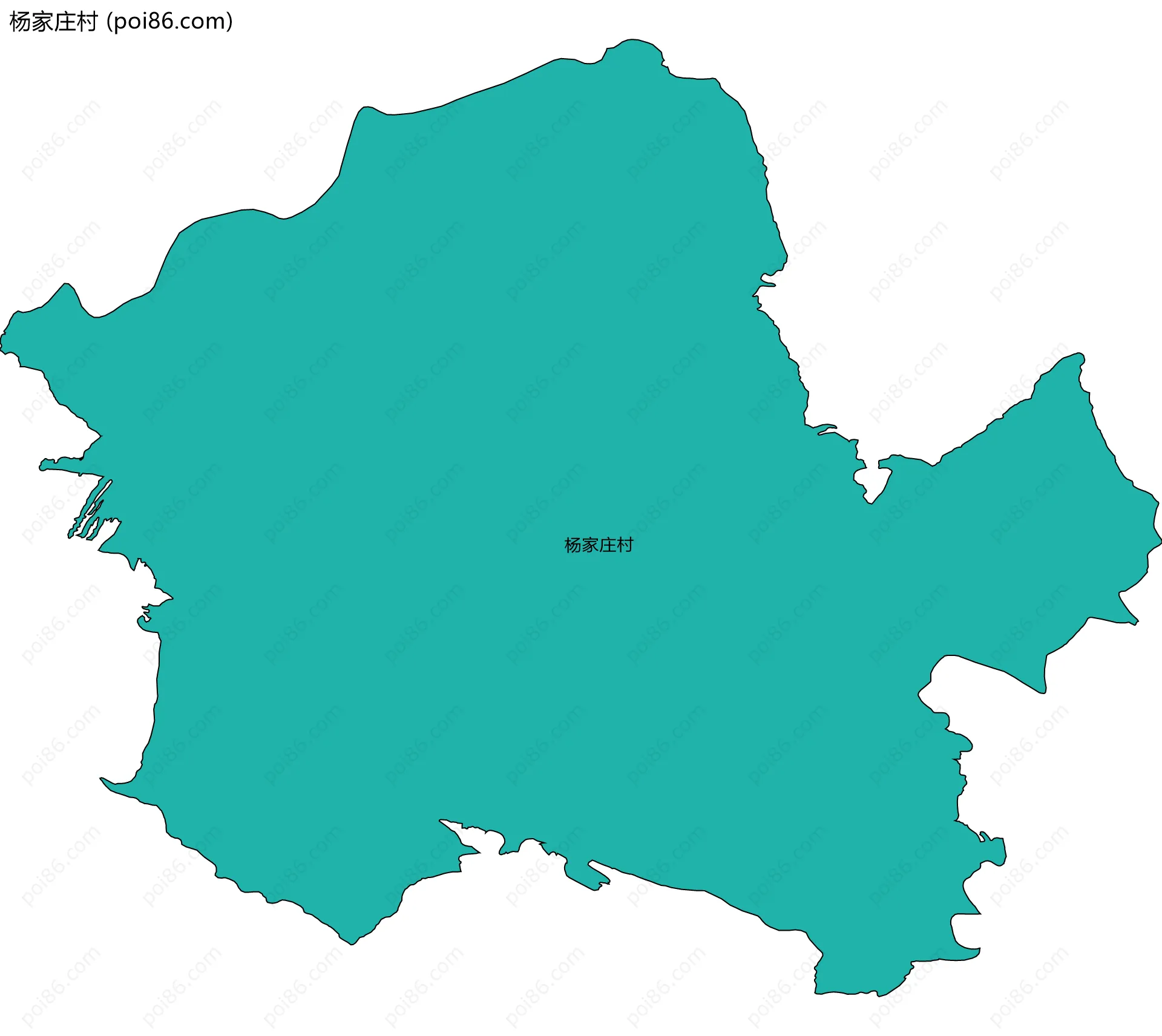杨家庄村边界地图