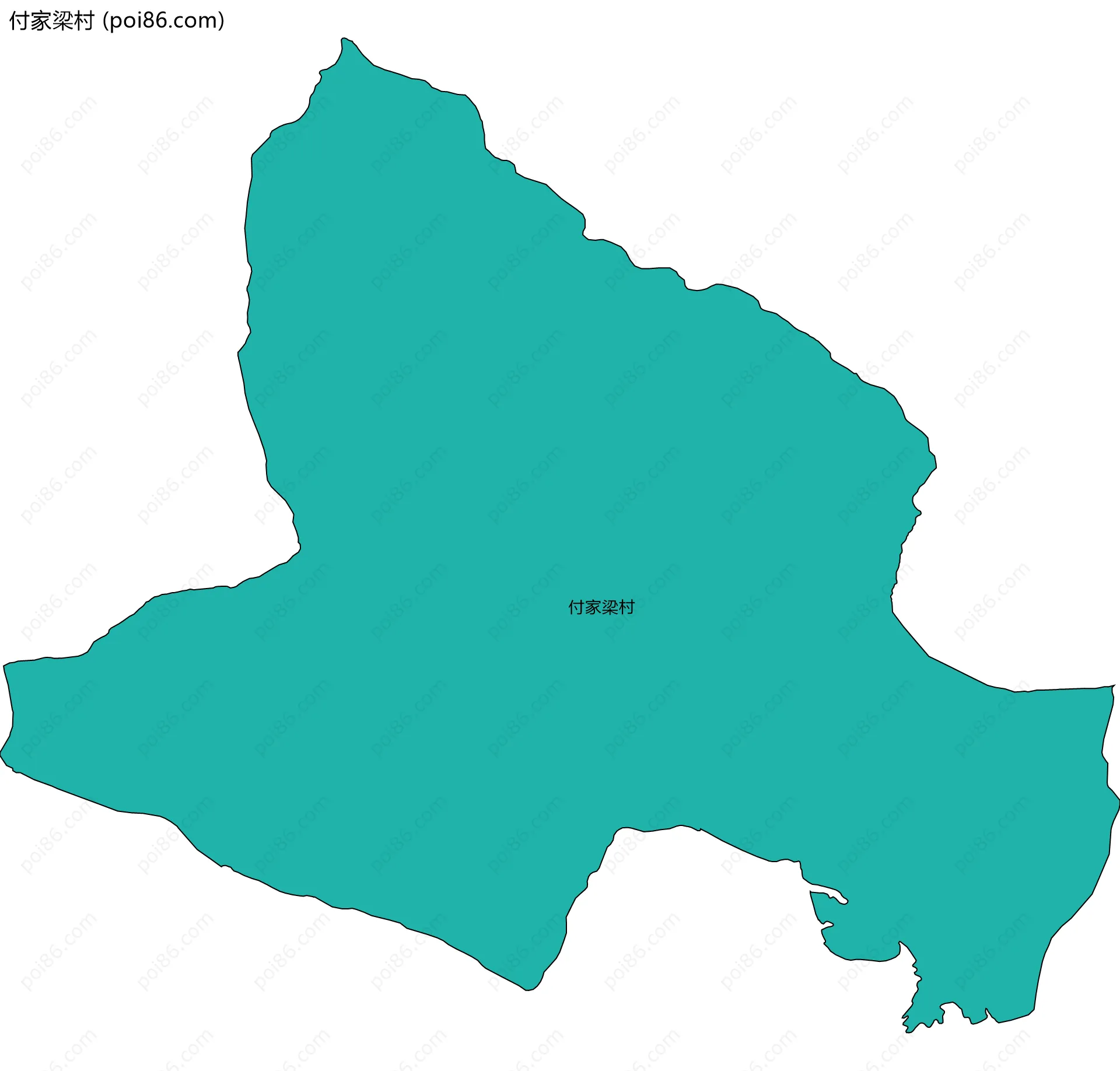 付家梁村边界地图