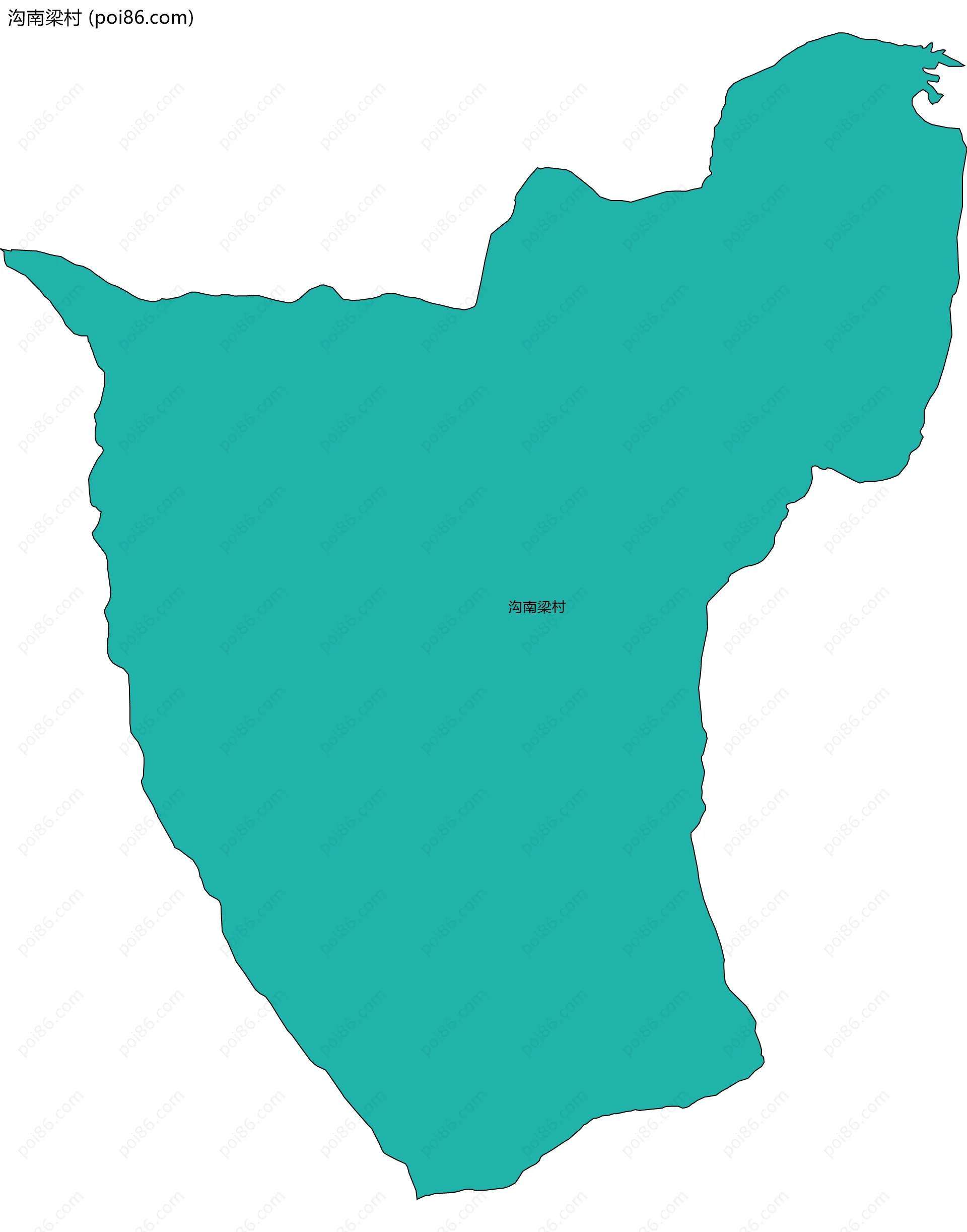 沟南梁村边界地图