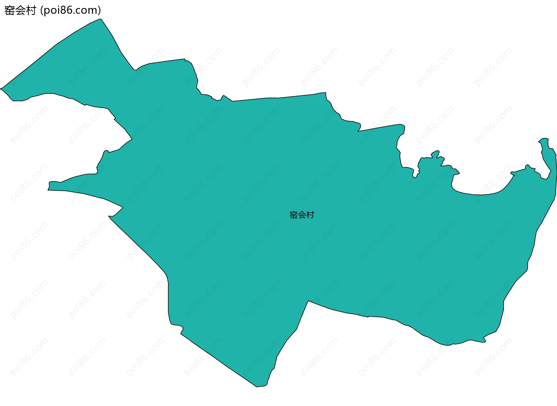 窑会村边界地图