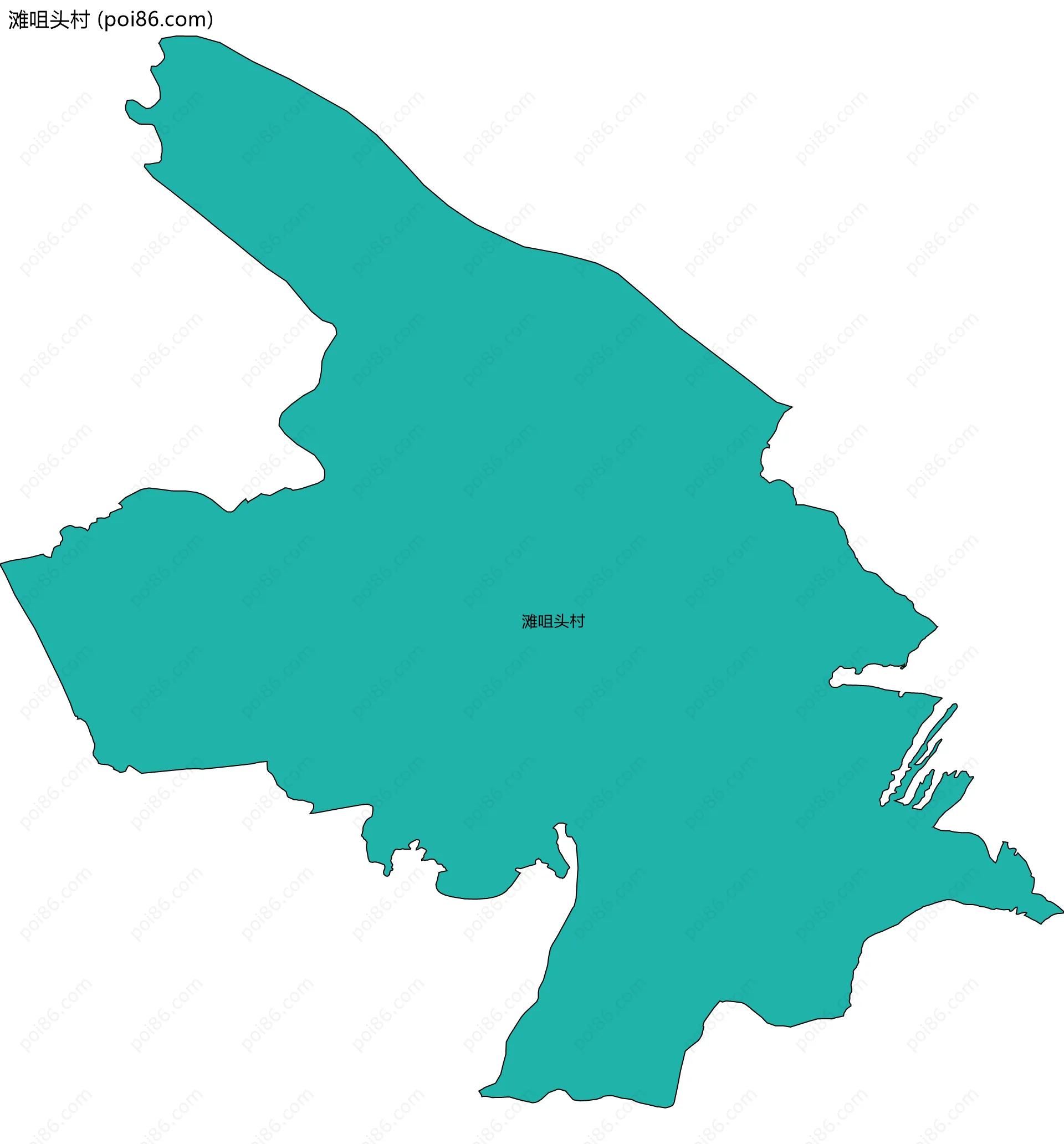 滩咀头村边界地图