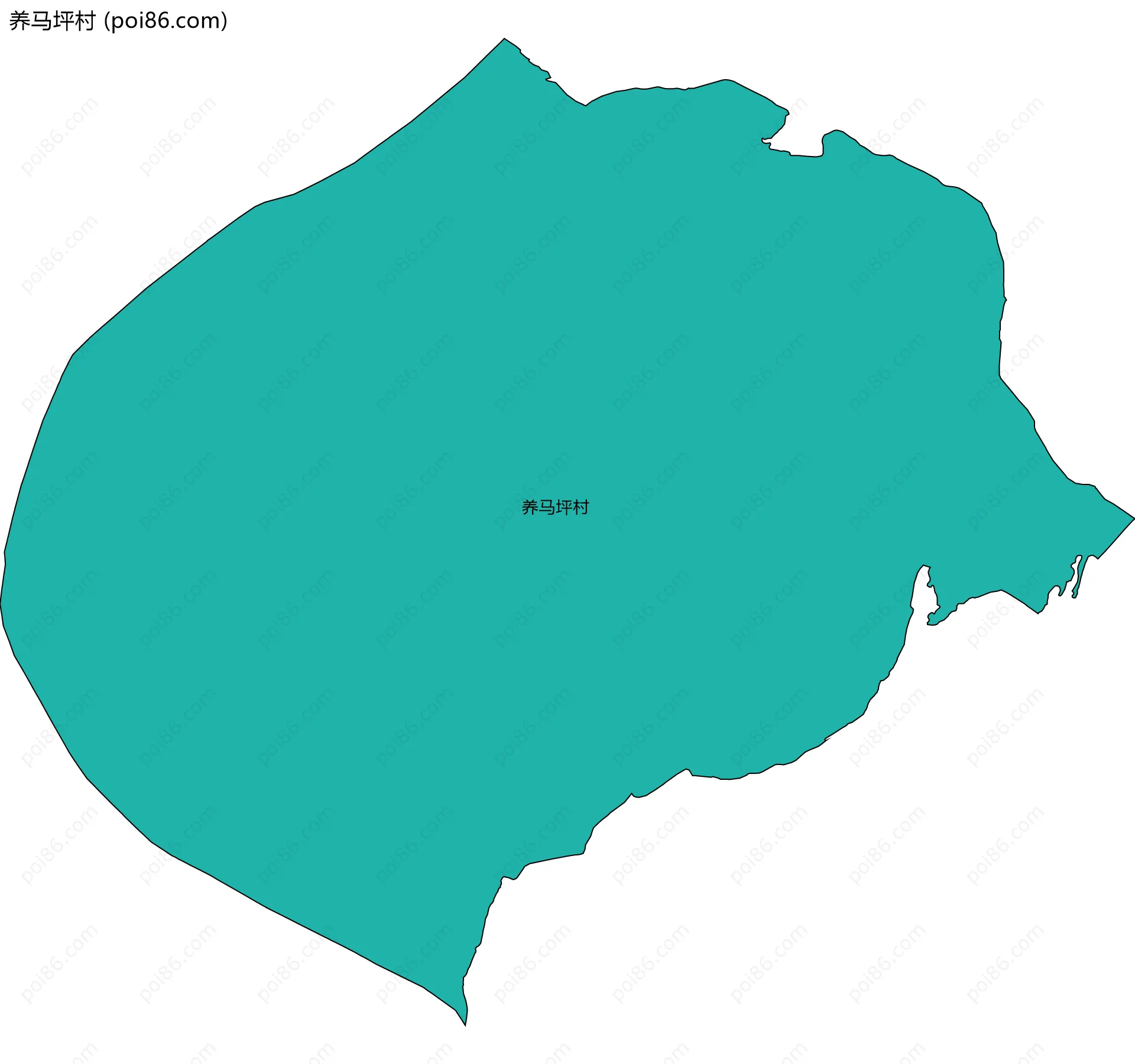 养马坪村边界地图
