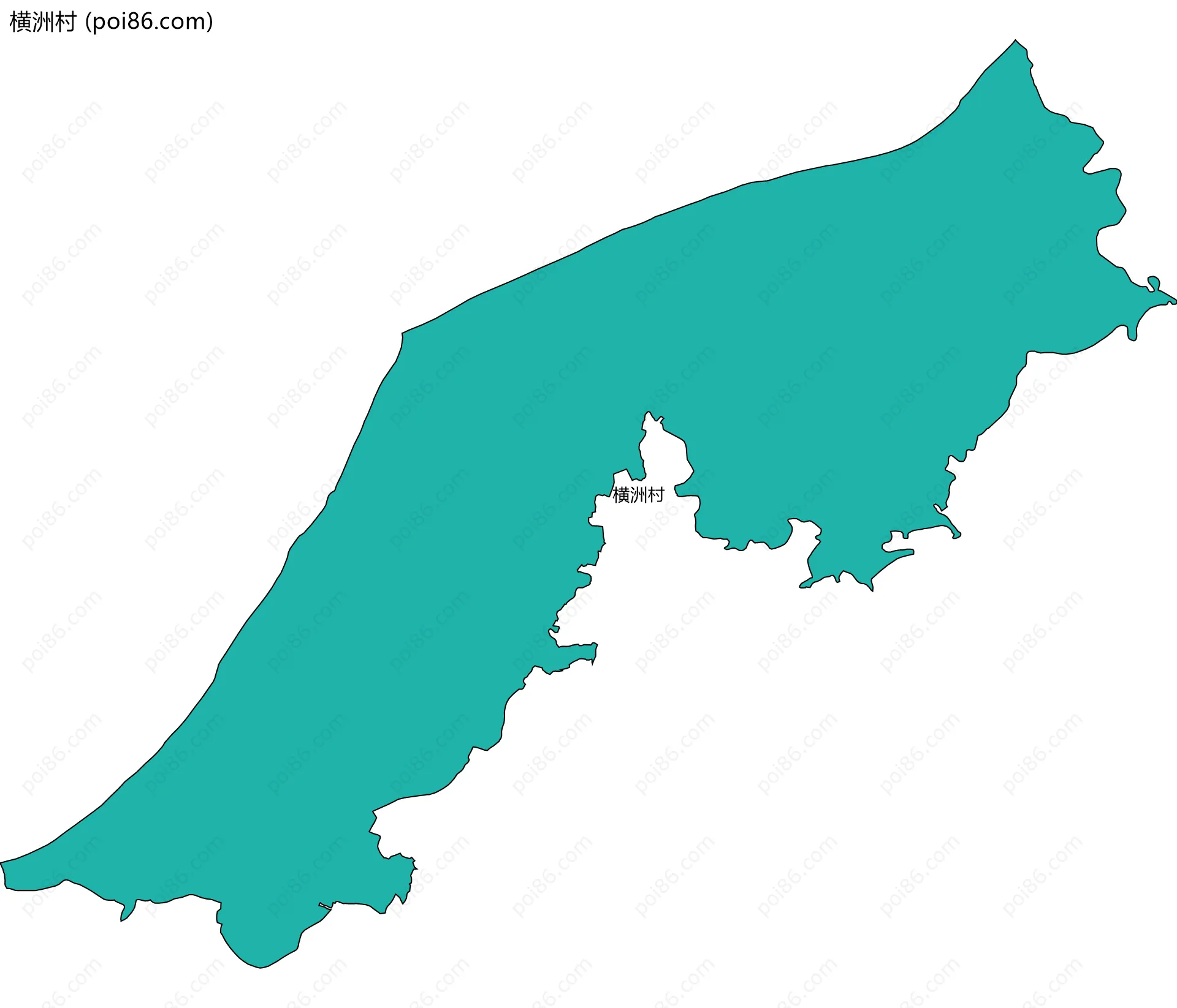 横洲村边界地图