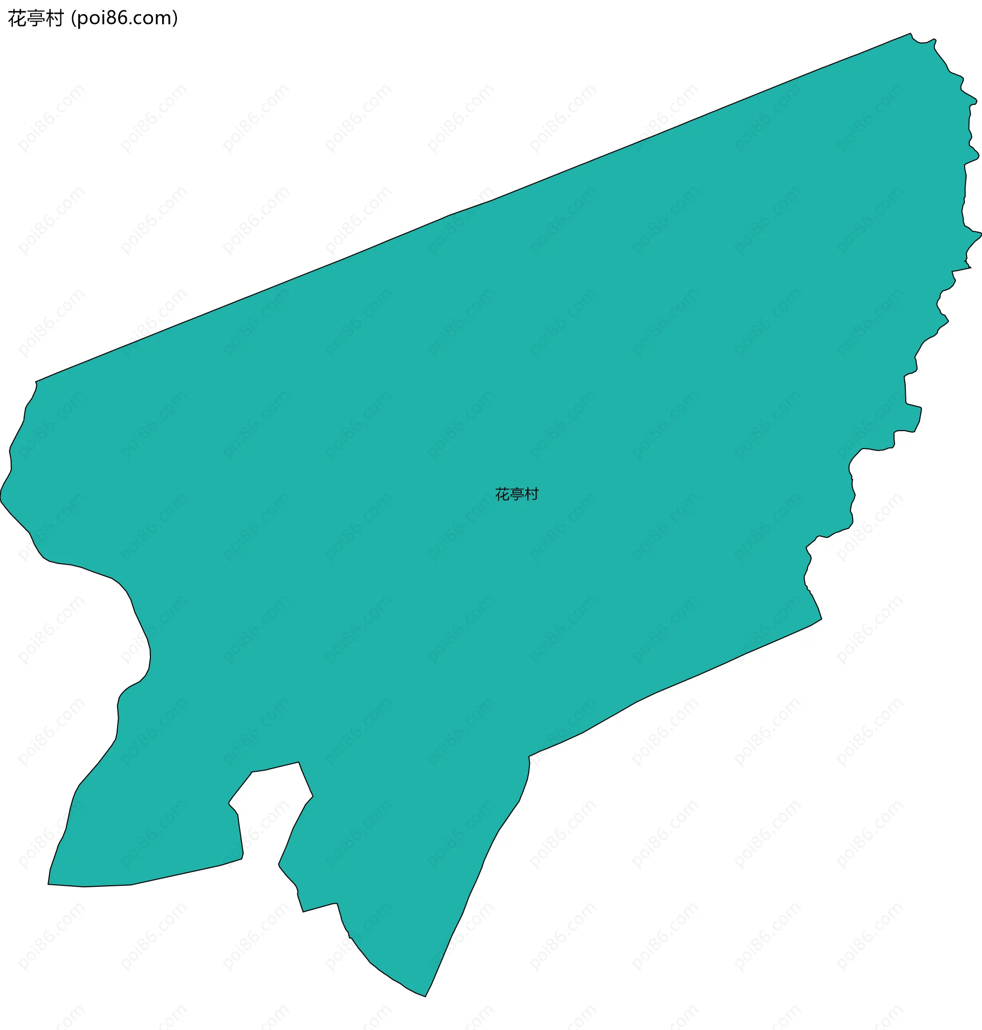 花亭村边界地图