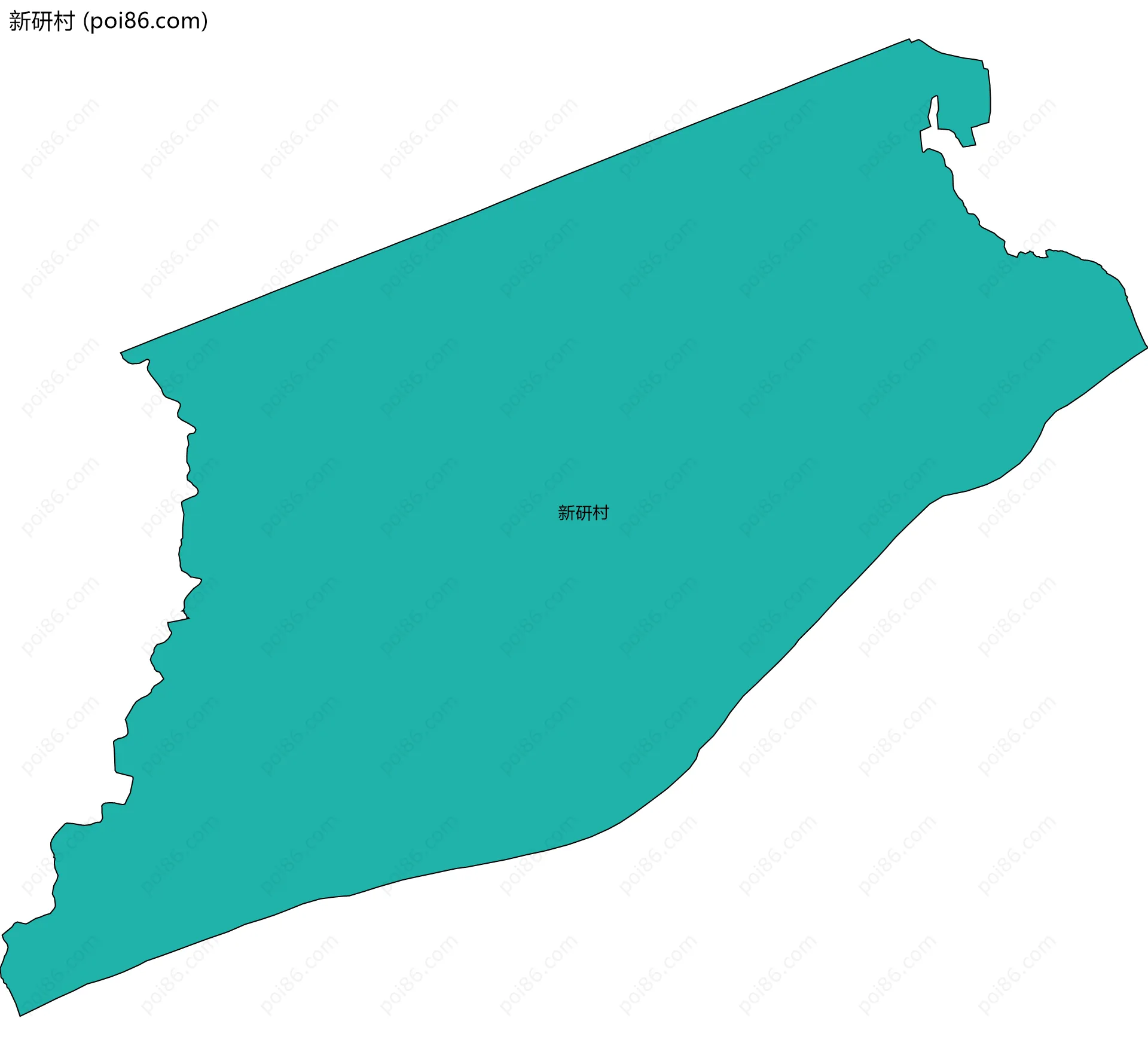 新研村边界地图