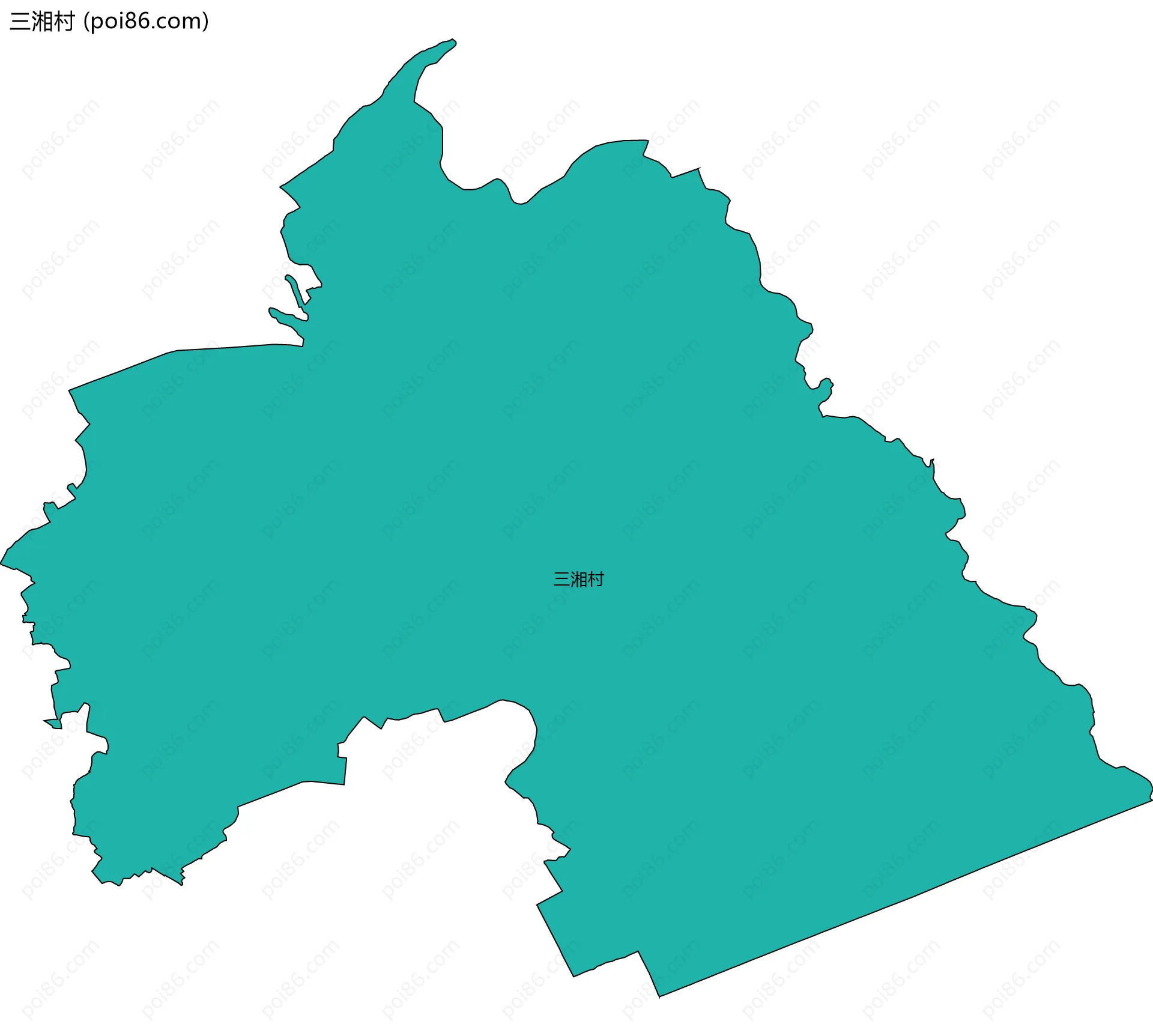 三湘村边界地图