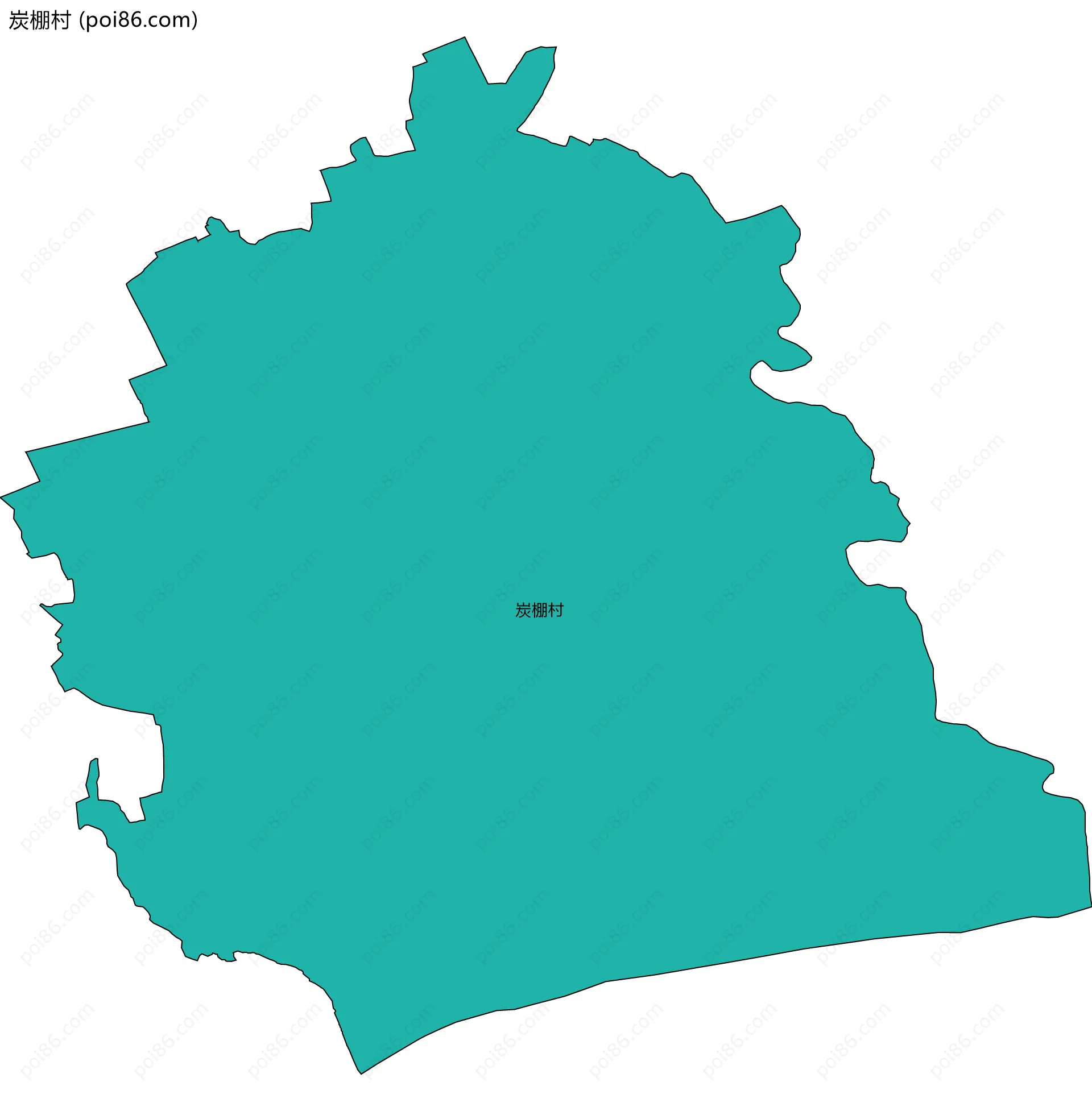炭棚村边界地图