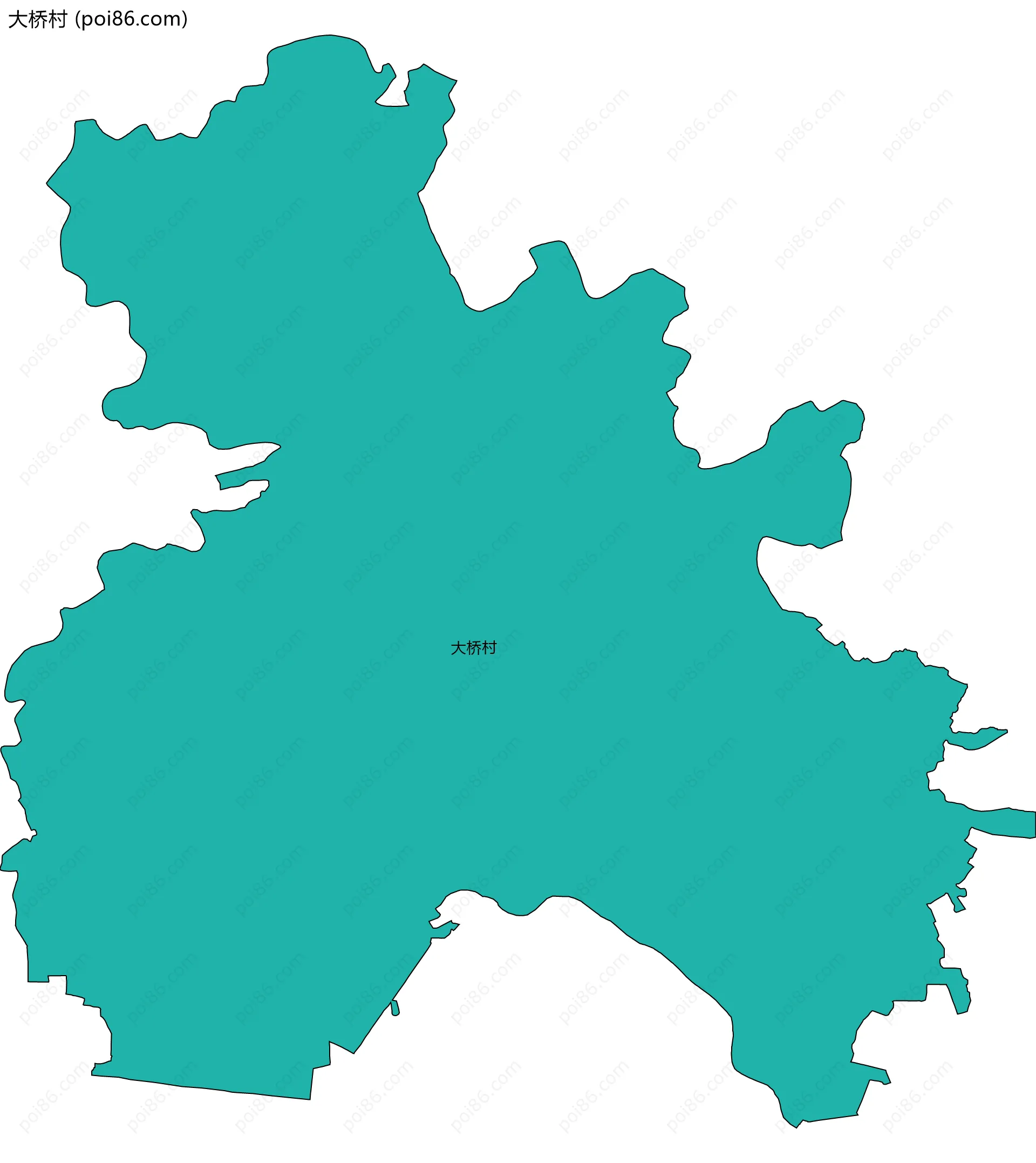 大桥村边界地图