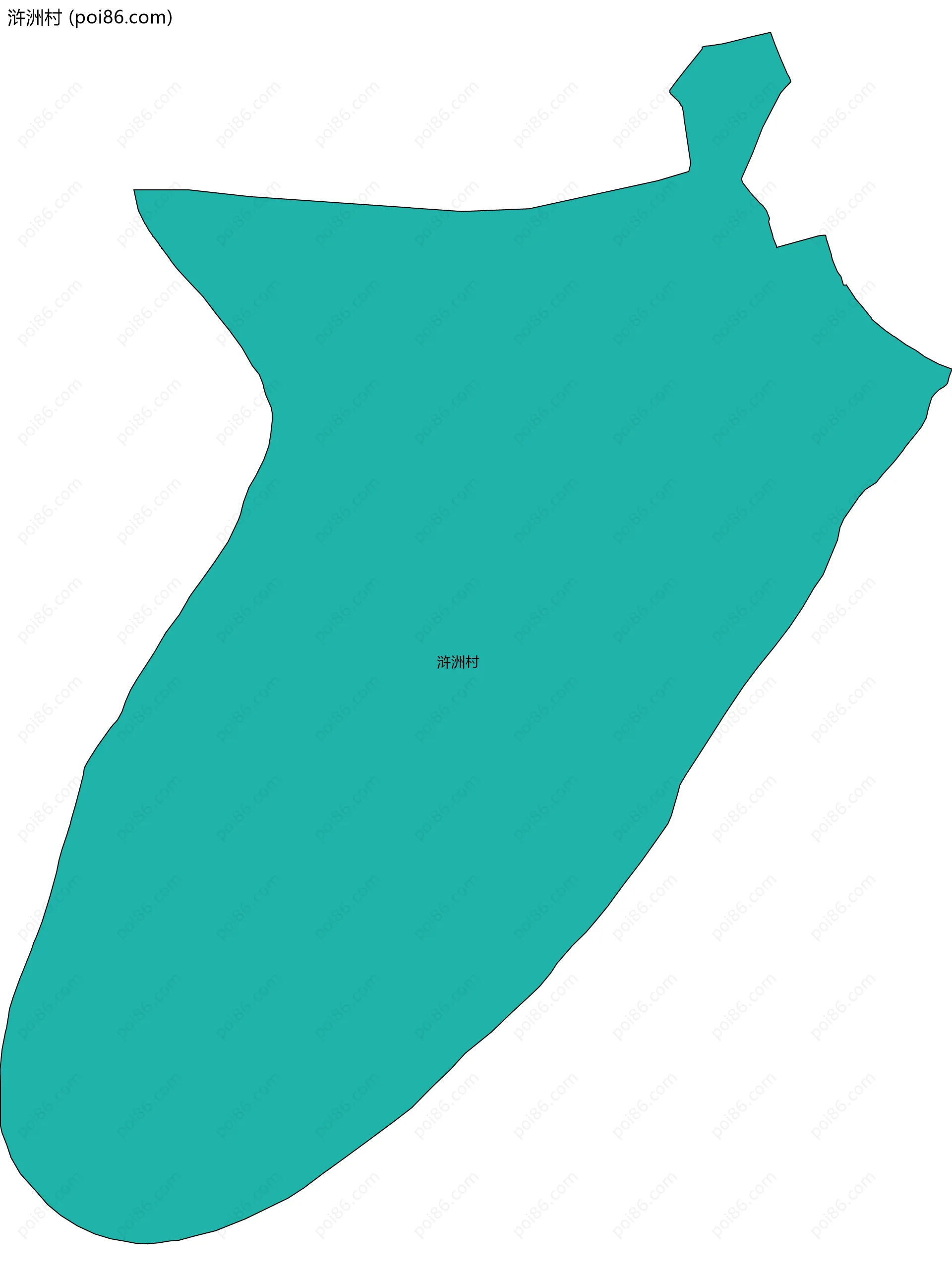 浒洲村边界地图