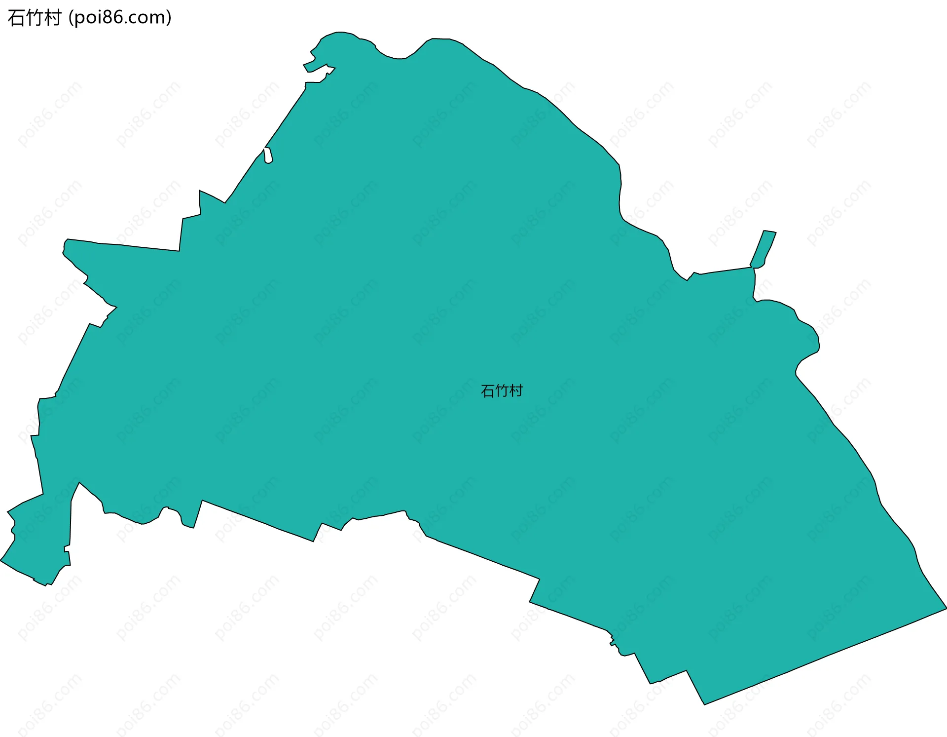 石竹村边界地图