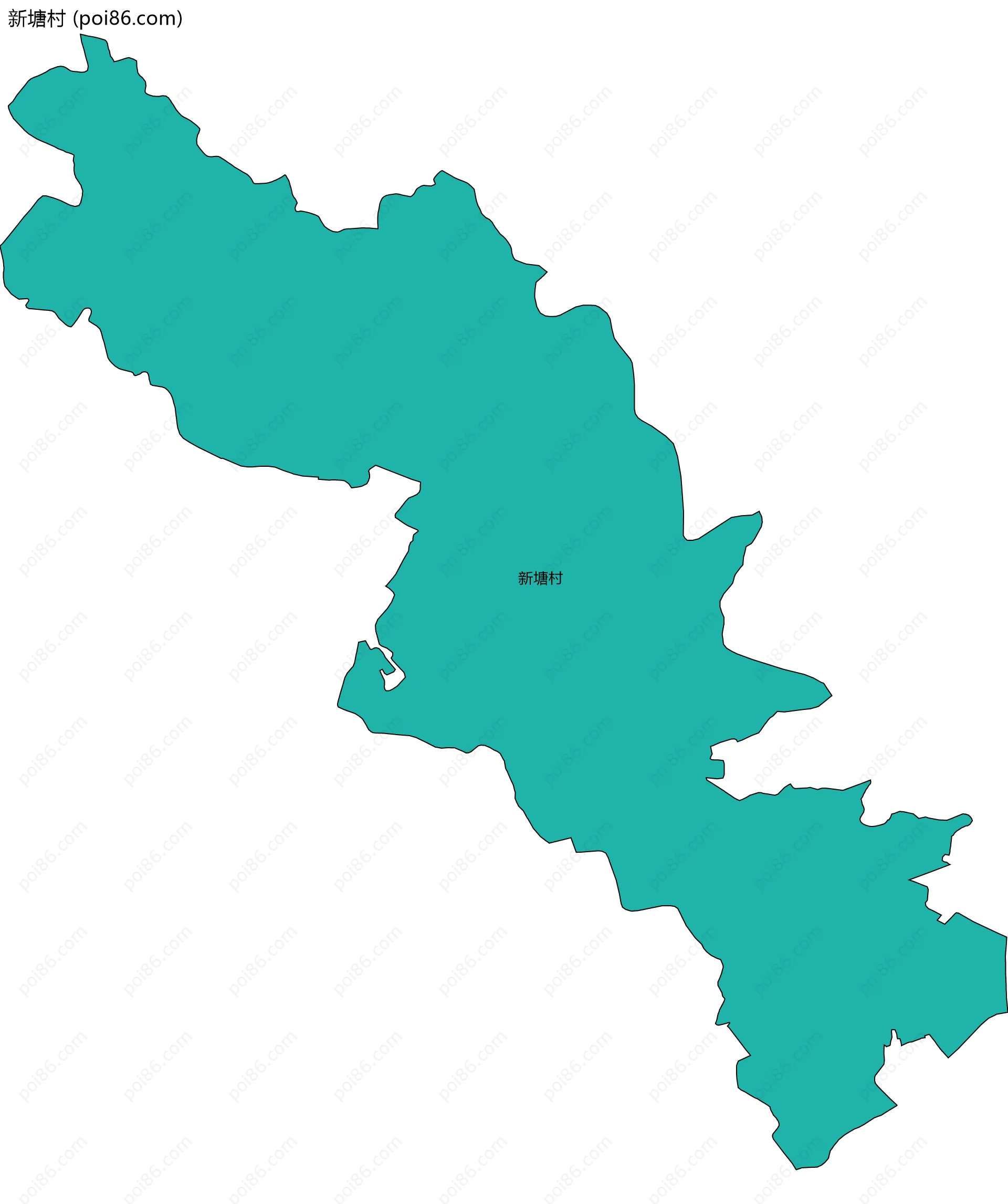 新塘村边界地图