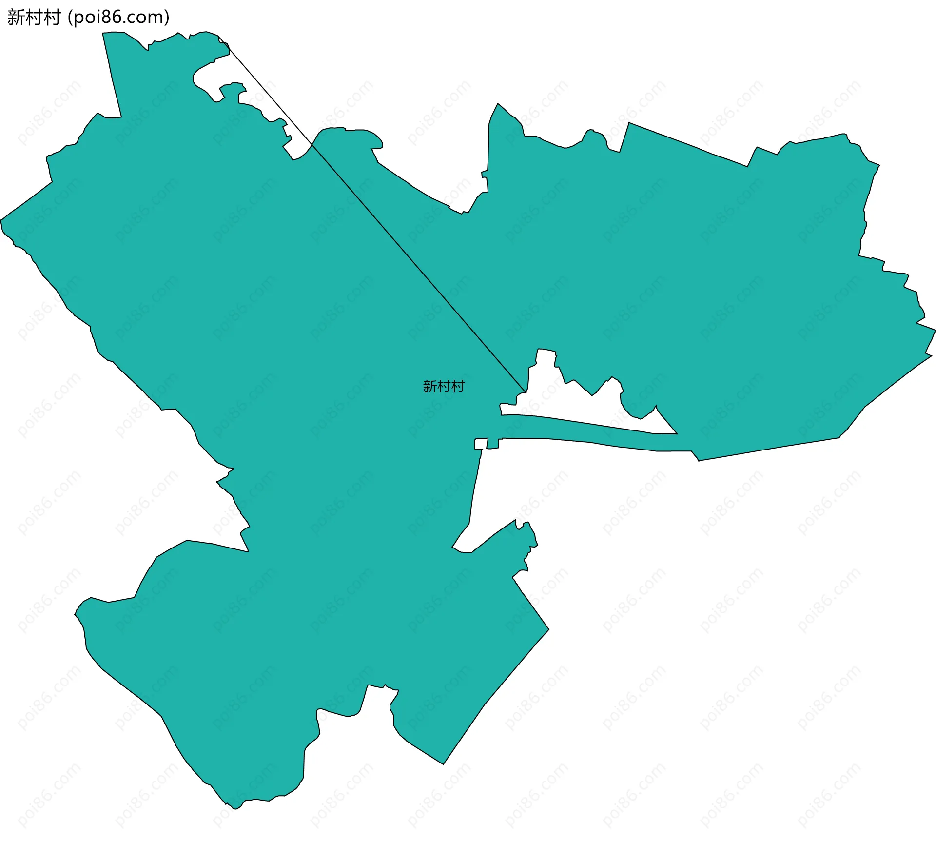 新村村边界地图