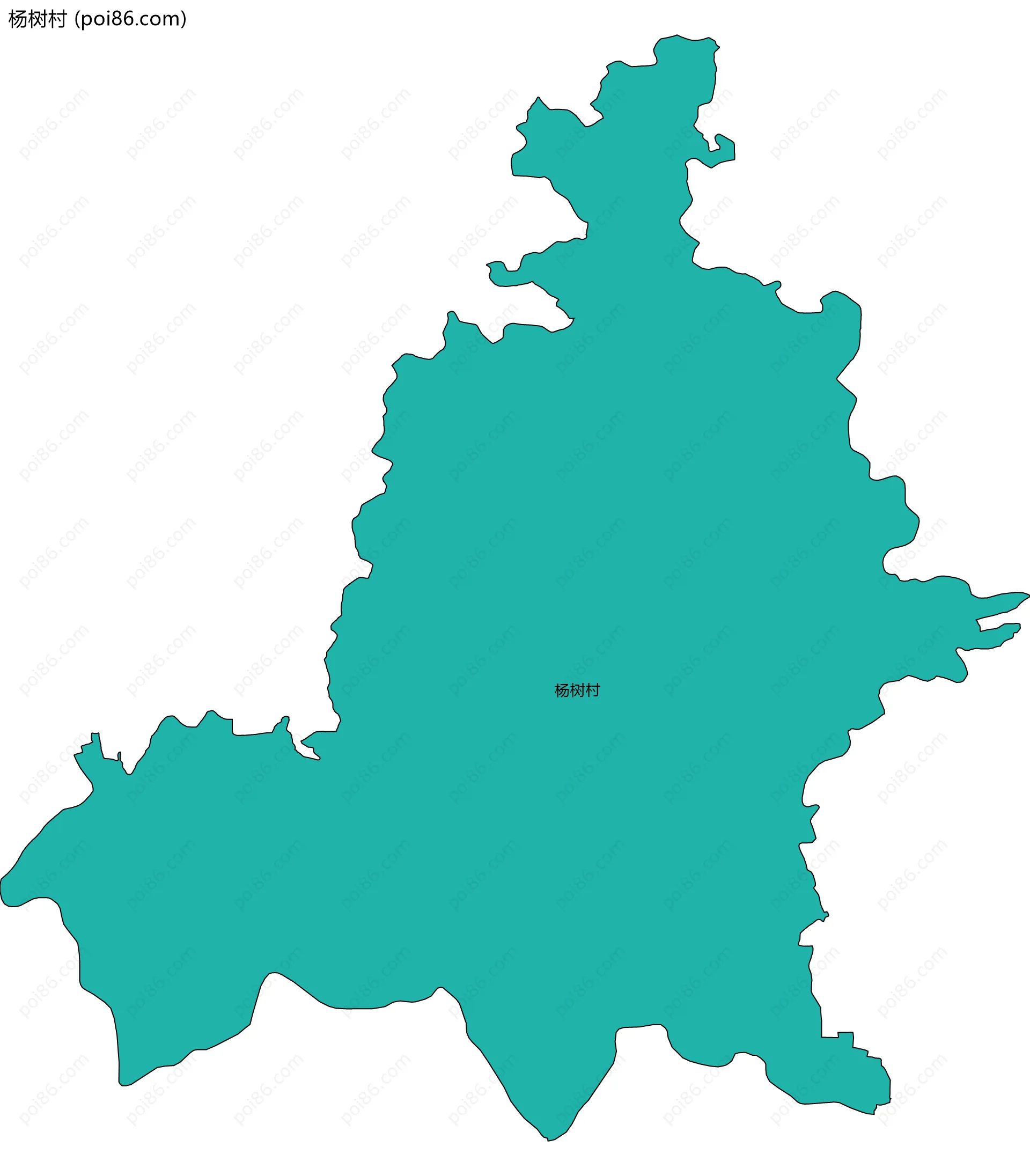 杨树村边界地图