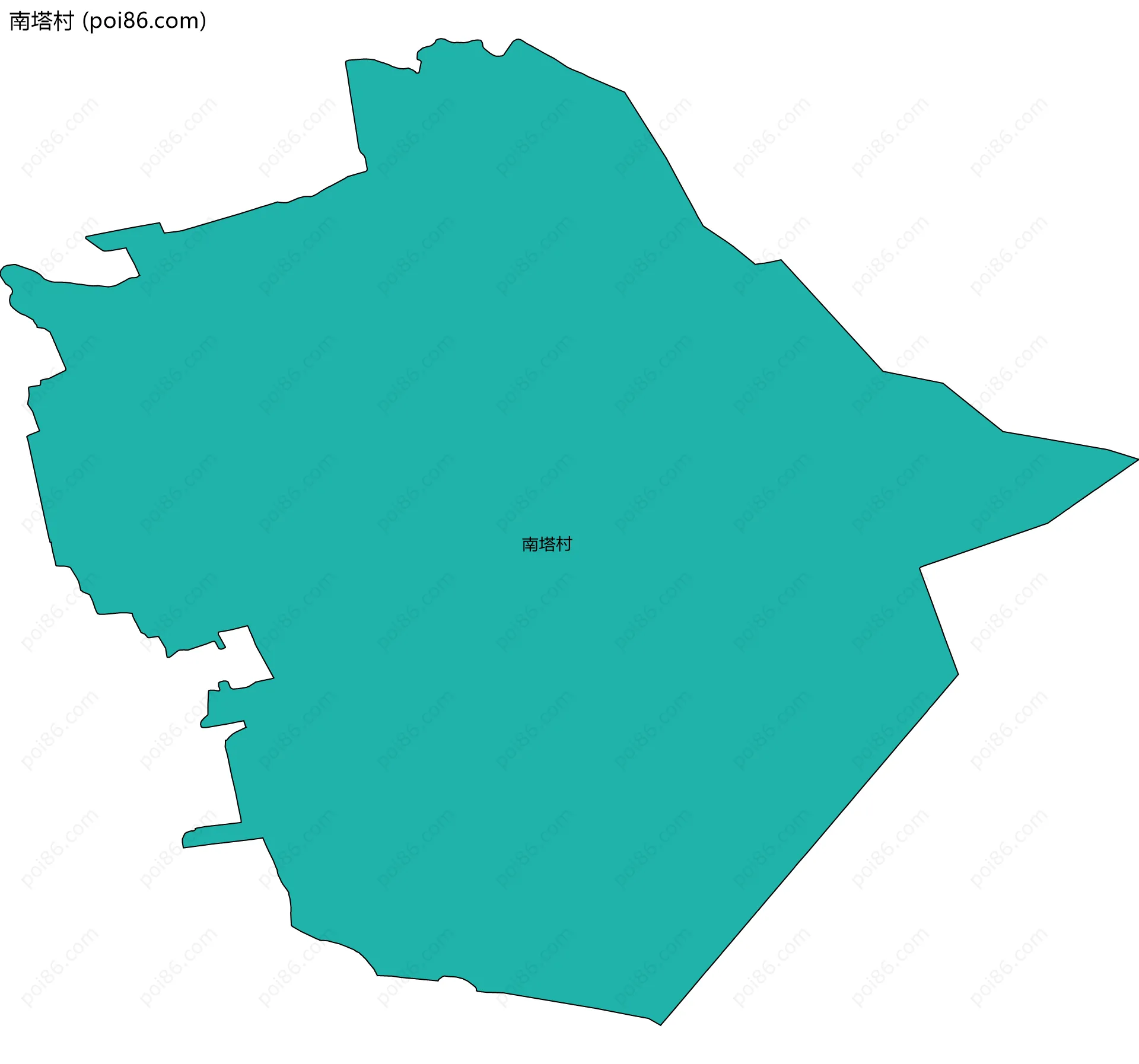 南塔村边界地图