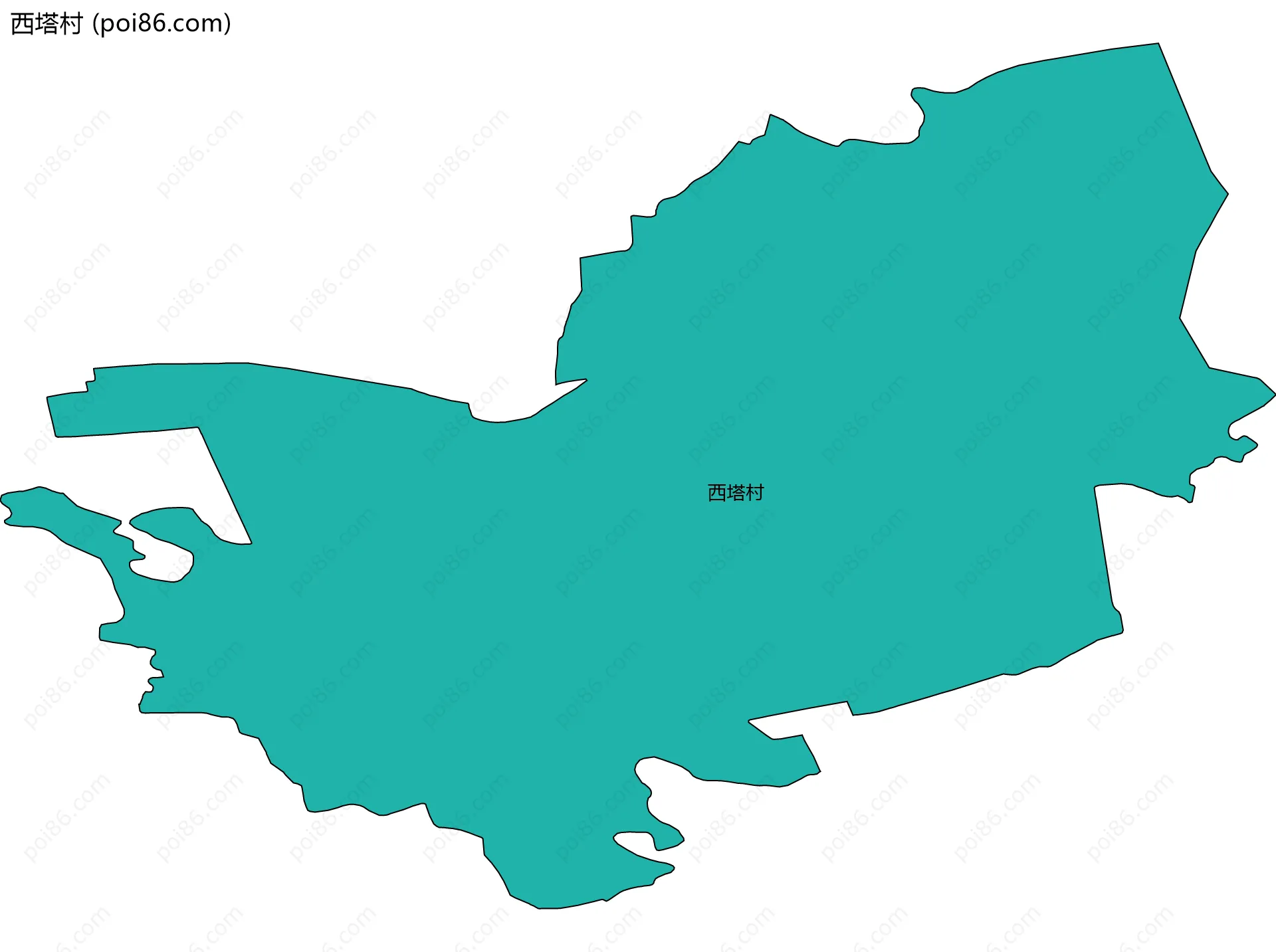 西塔村边界地图