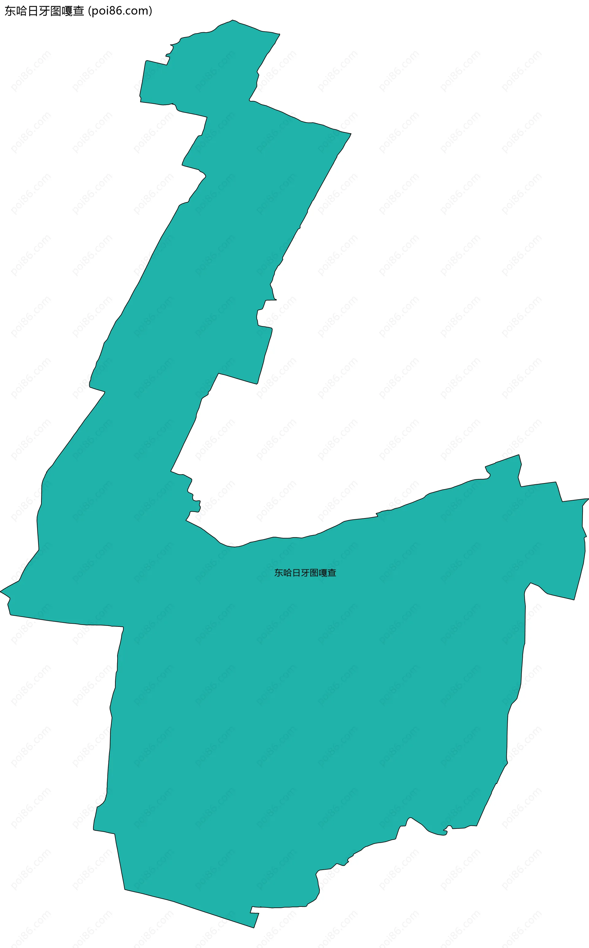 东哈日牙图嘎查边界地图