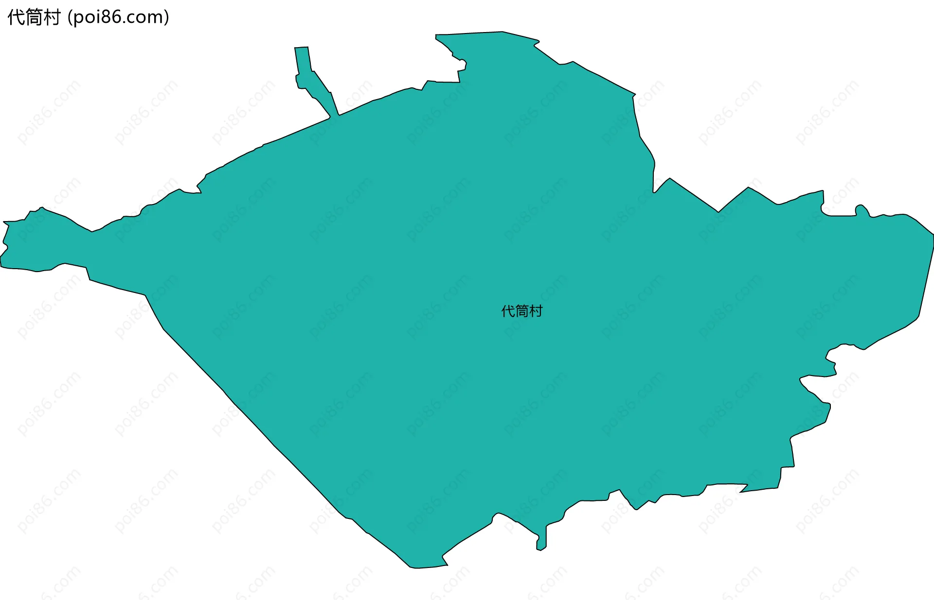 代筒村边界地图