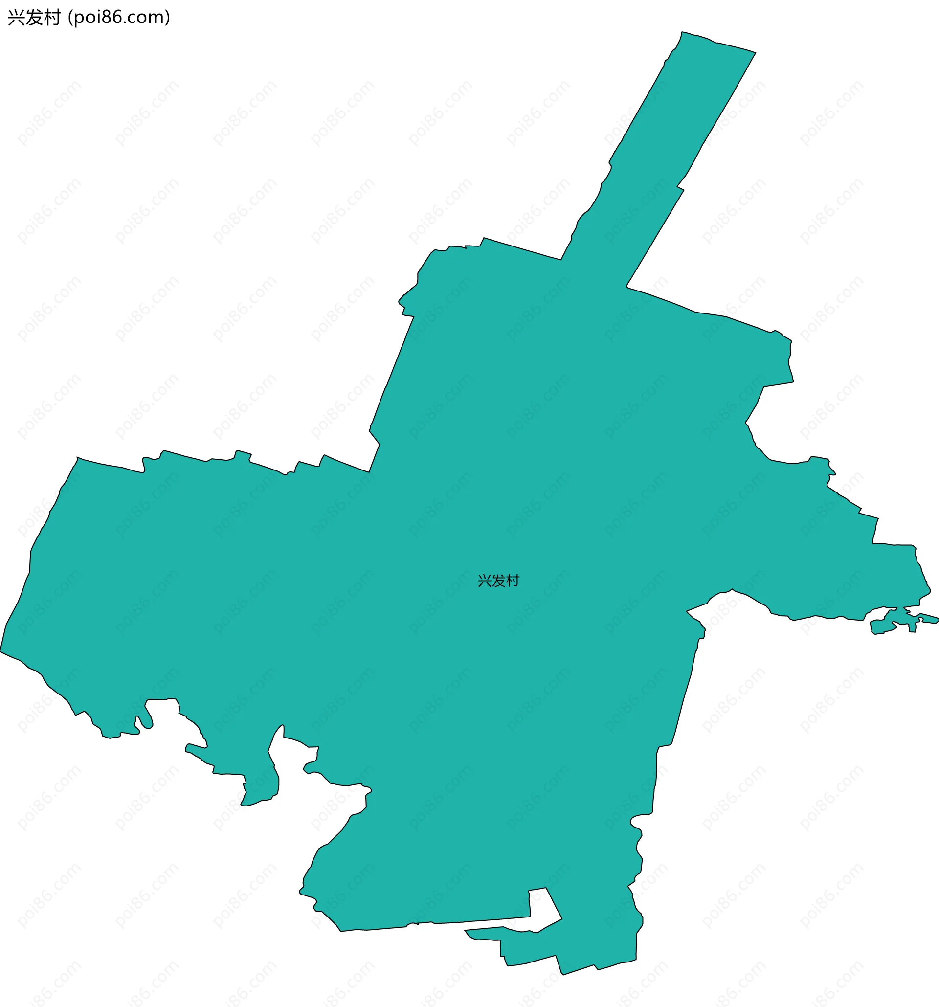兴发村边界地图
