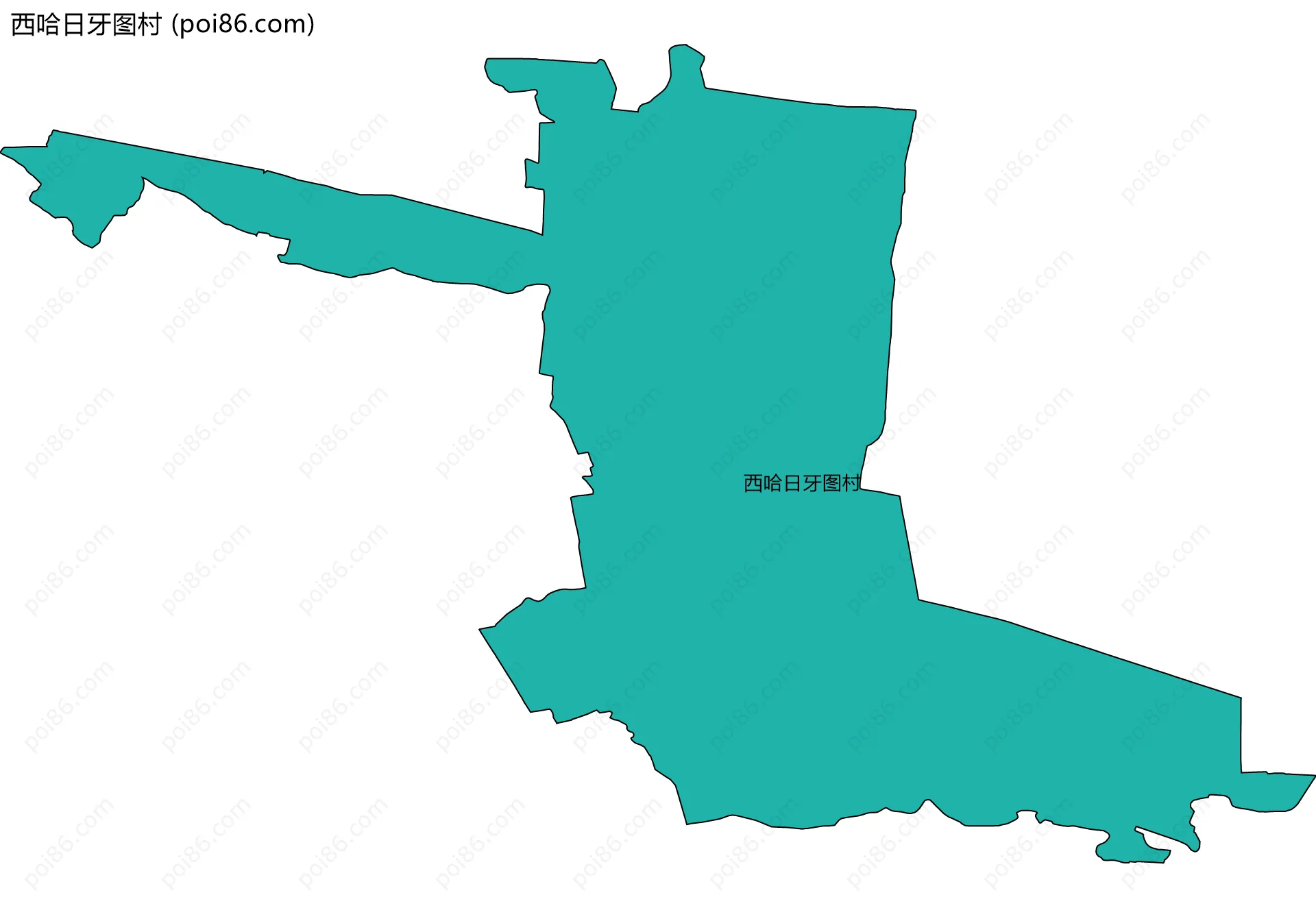 西哈日牙图村边界地图