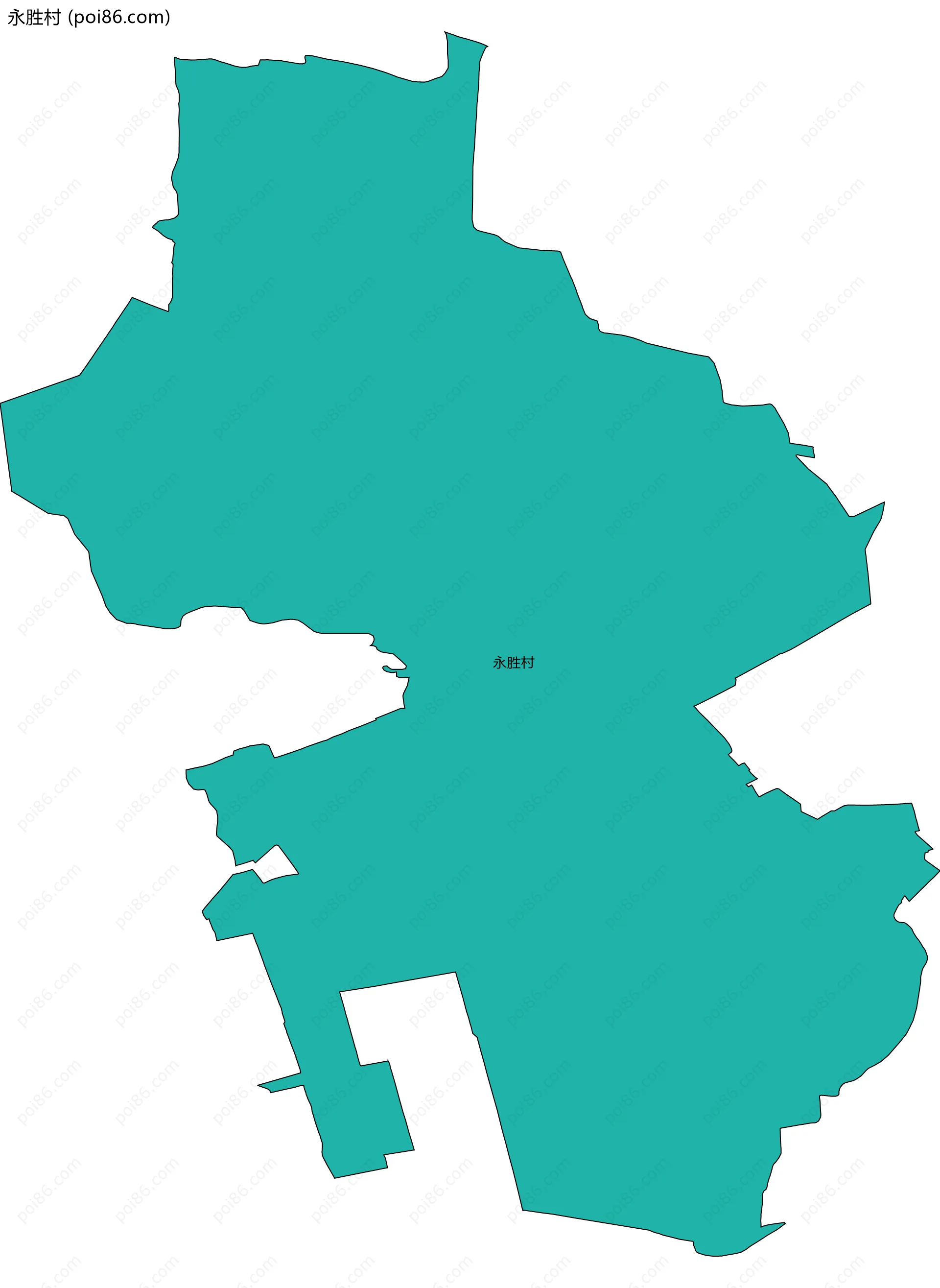 永胜村边界地图