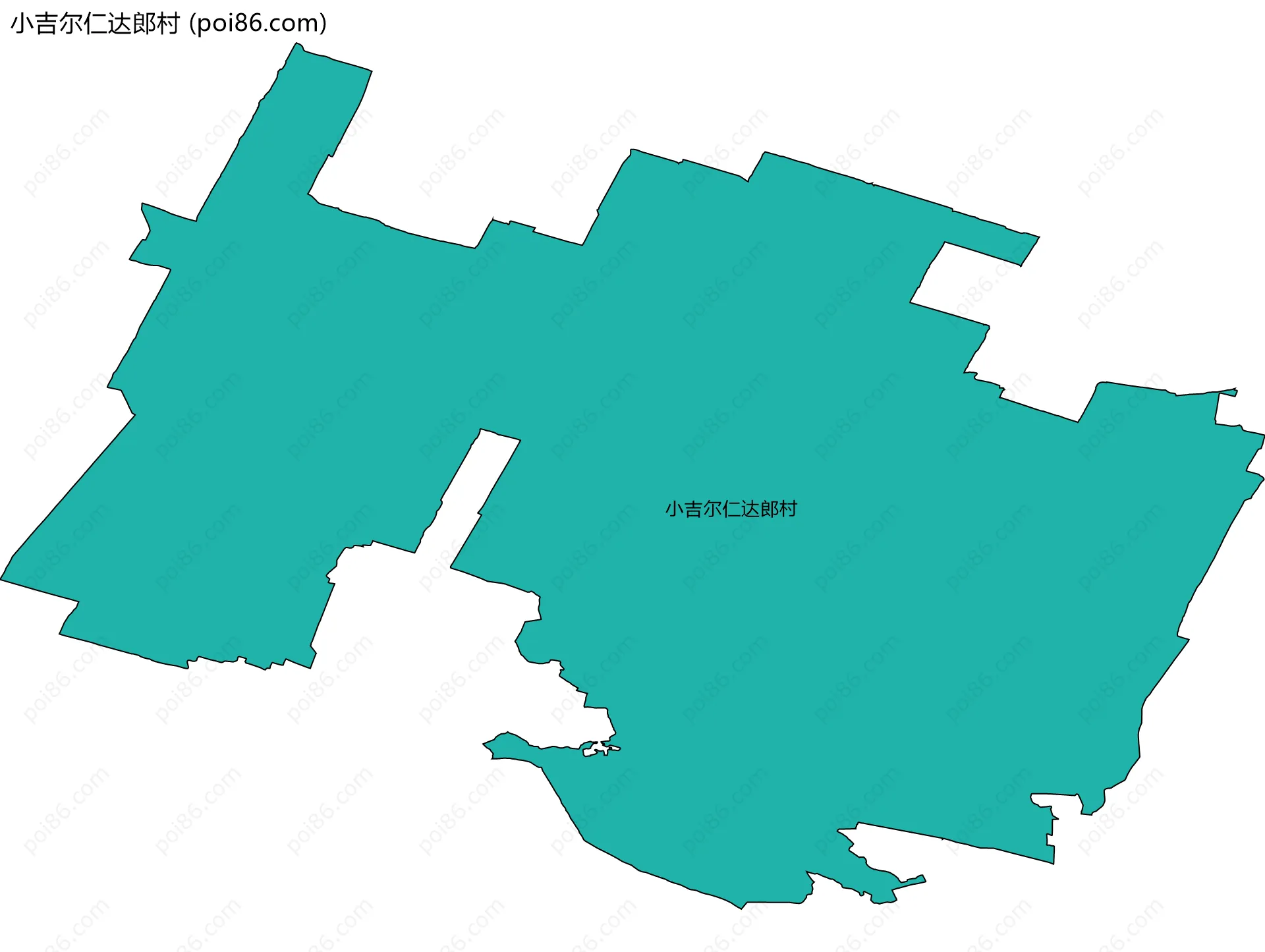小吉尔仁达郎村边界地图