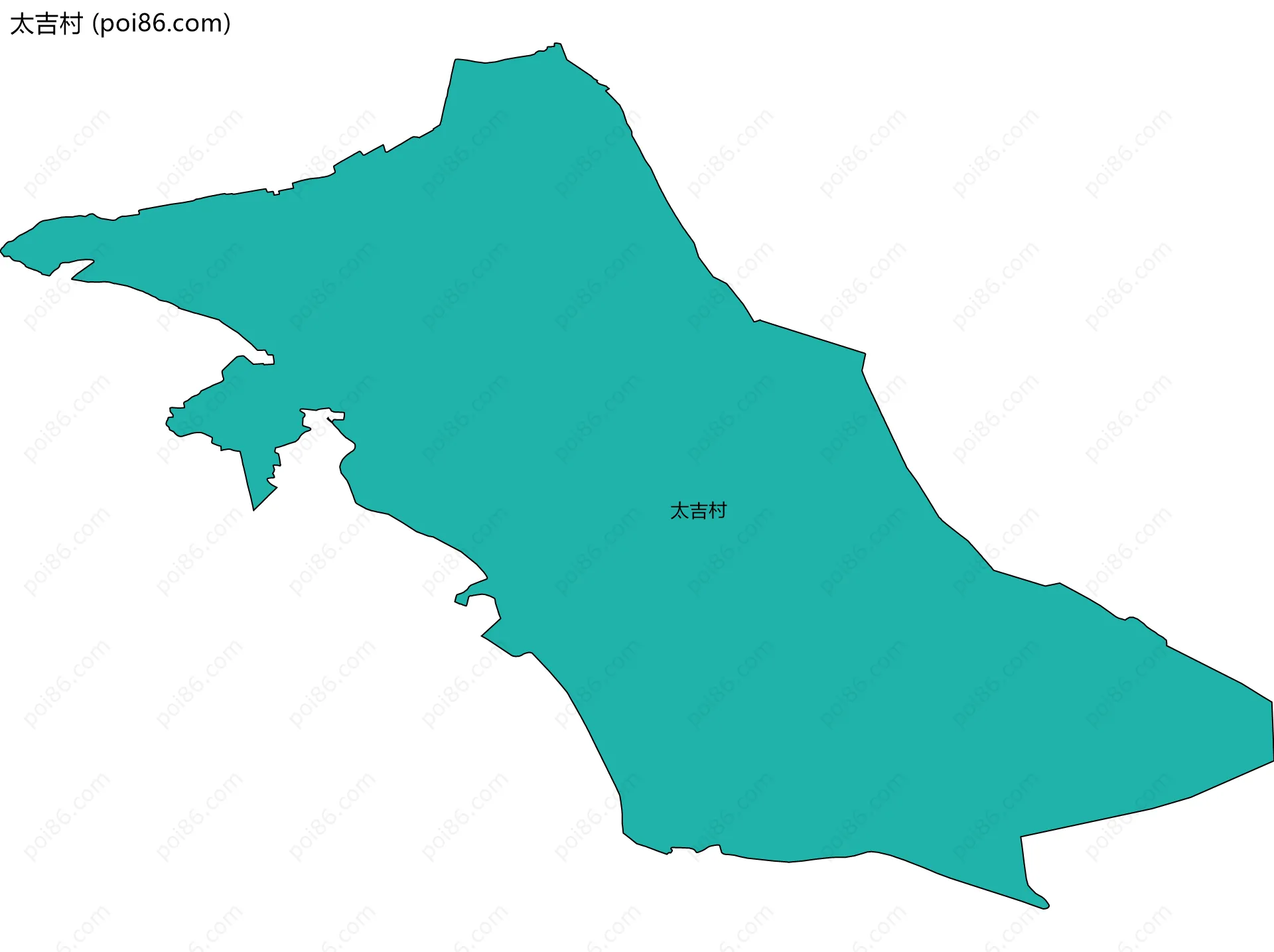 太吉村边界地图