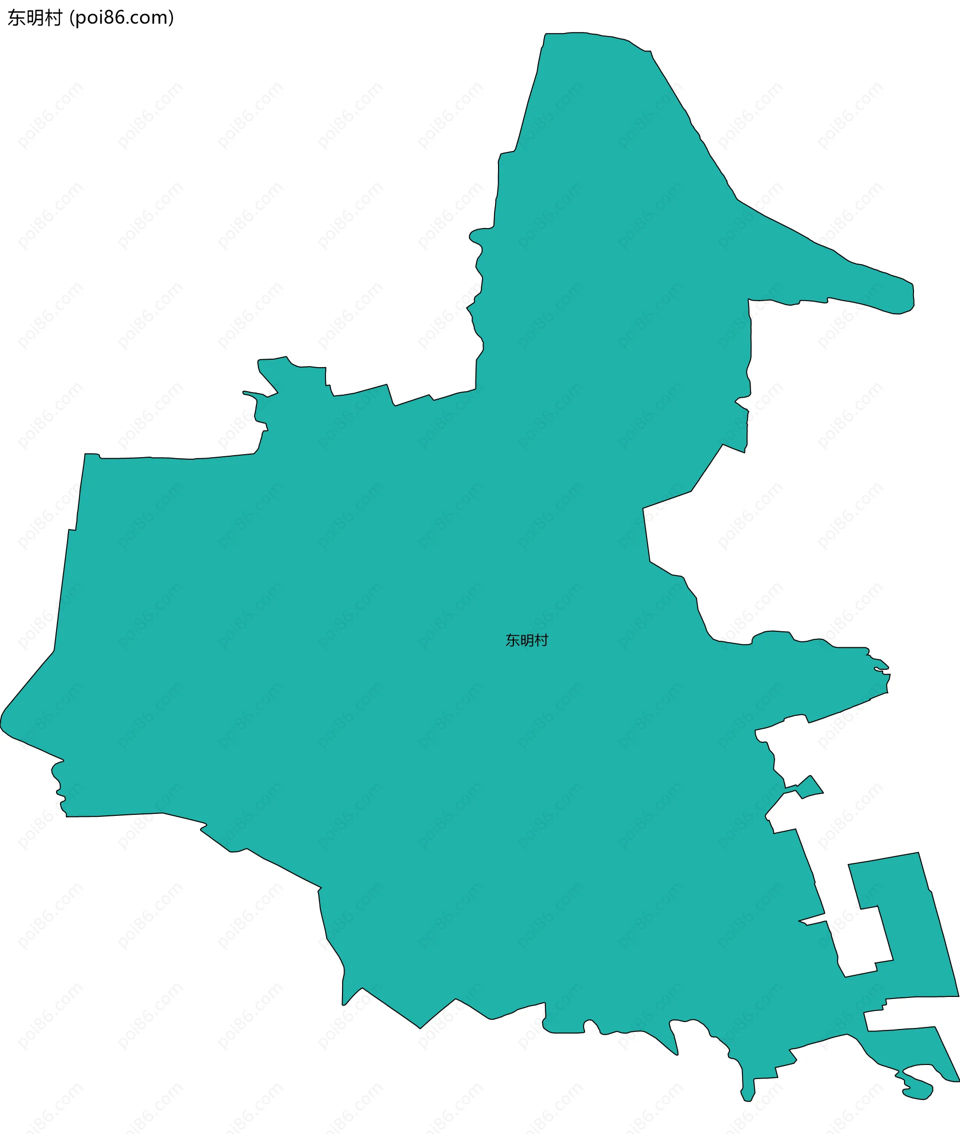 东明村边界地图