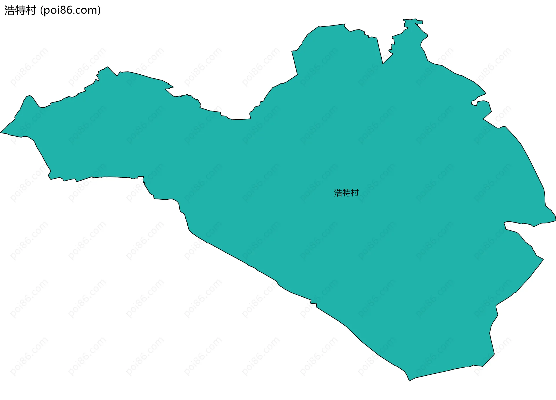 浩特村边界地图
