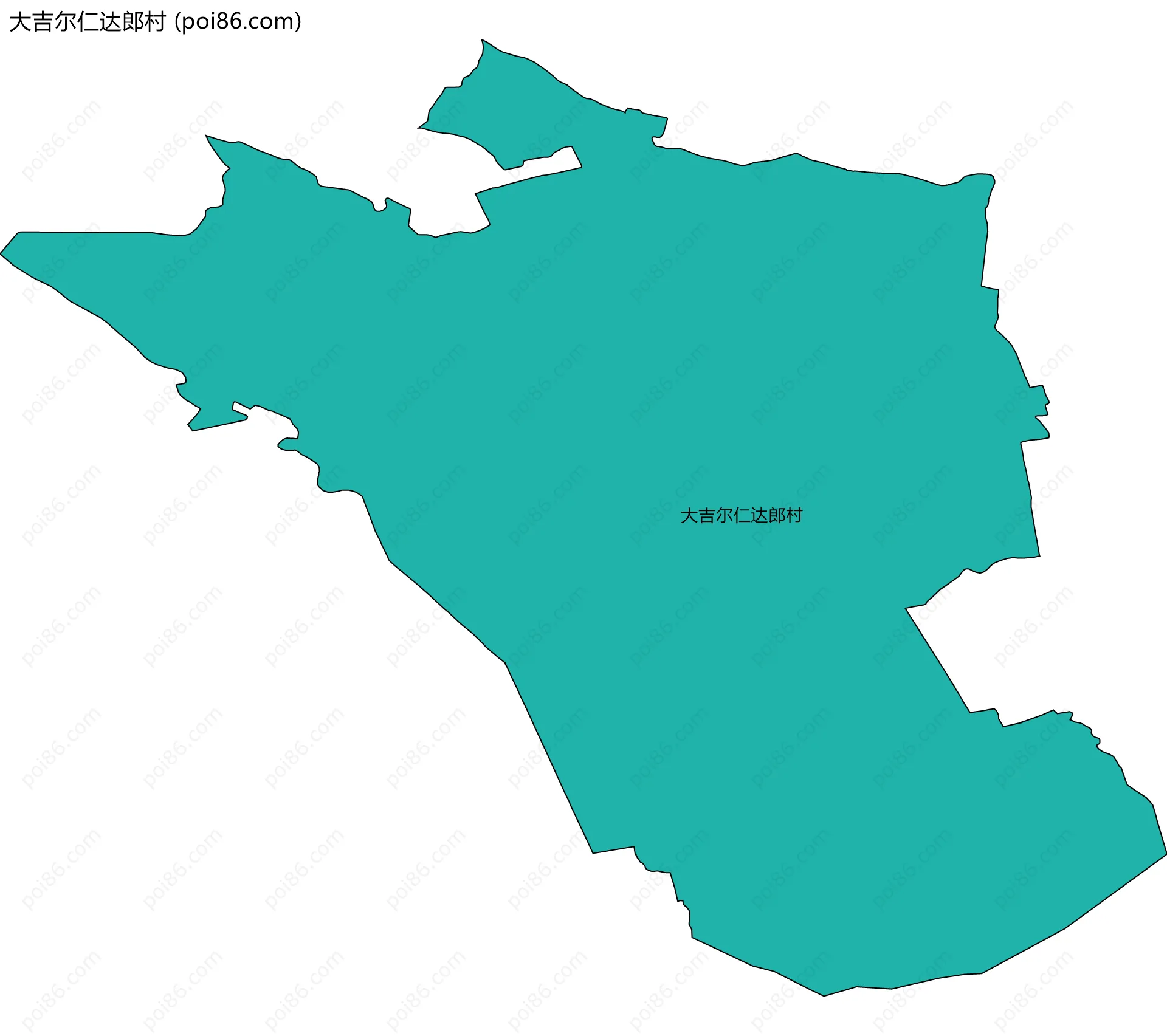 大吉尔仁达郎村边界地图