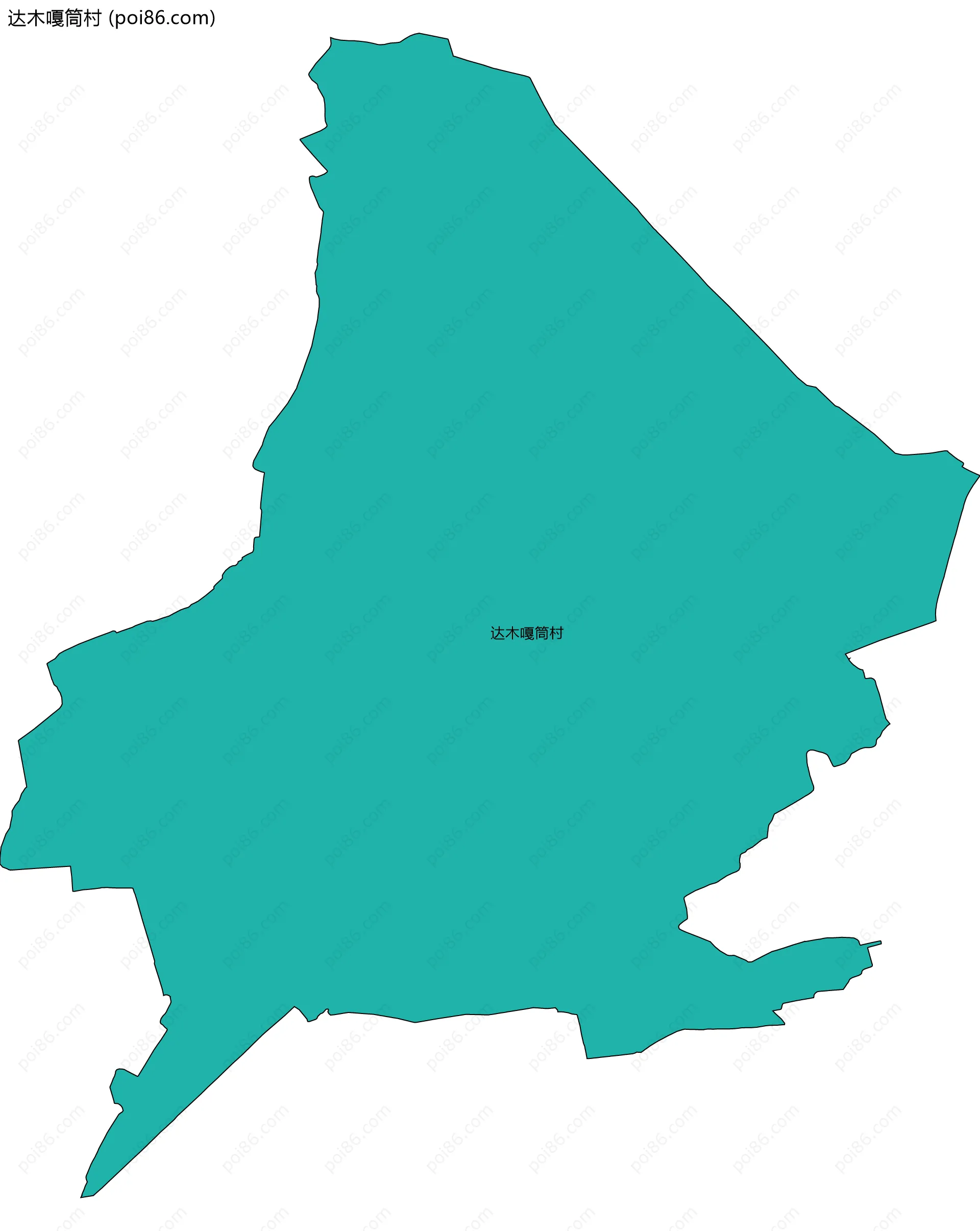 达木嘎筒村边界地图