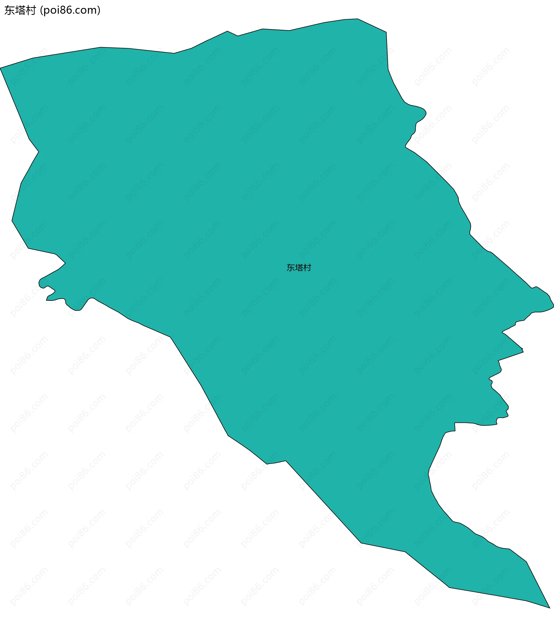 东塔村边界地图