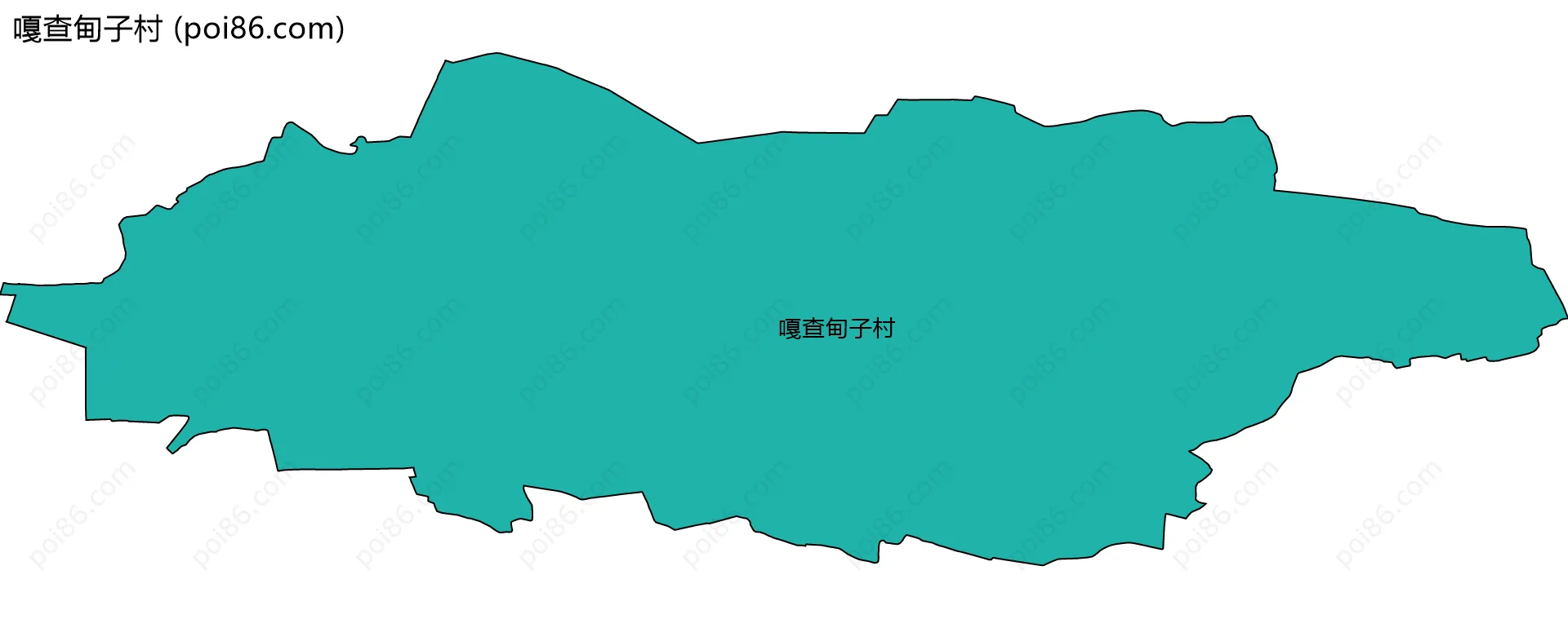 嘎查甸子村边界地图