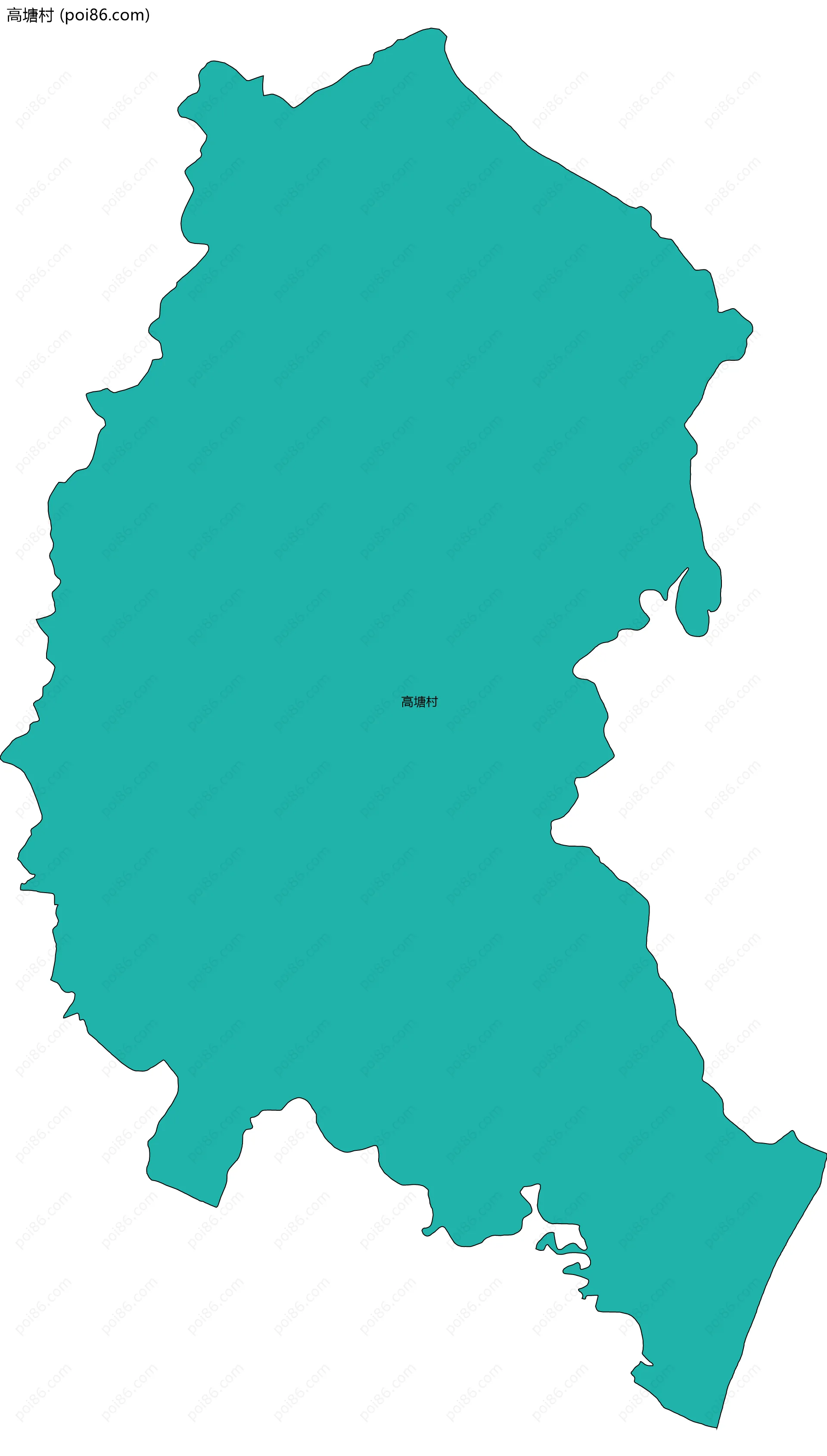 高塘村边界地图