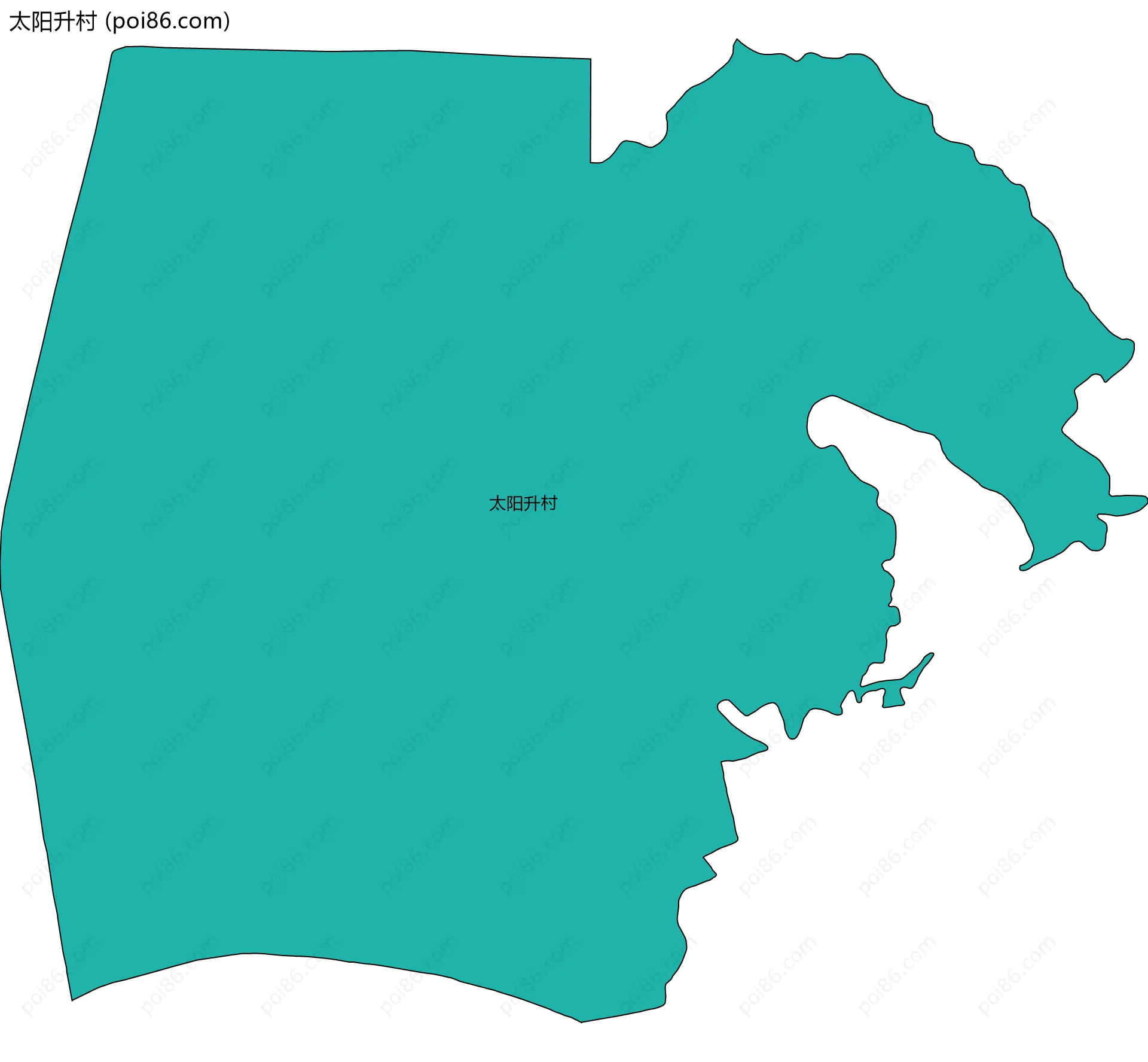 太阳升村边界地图