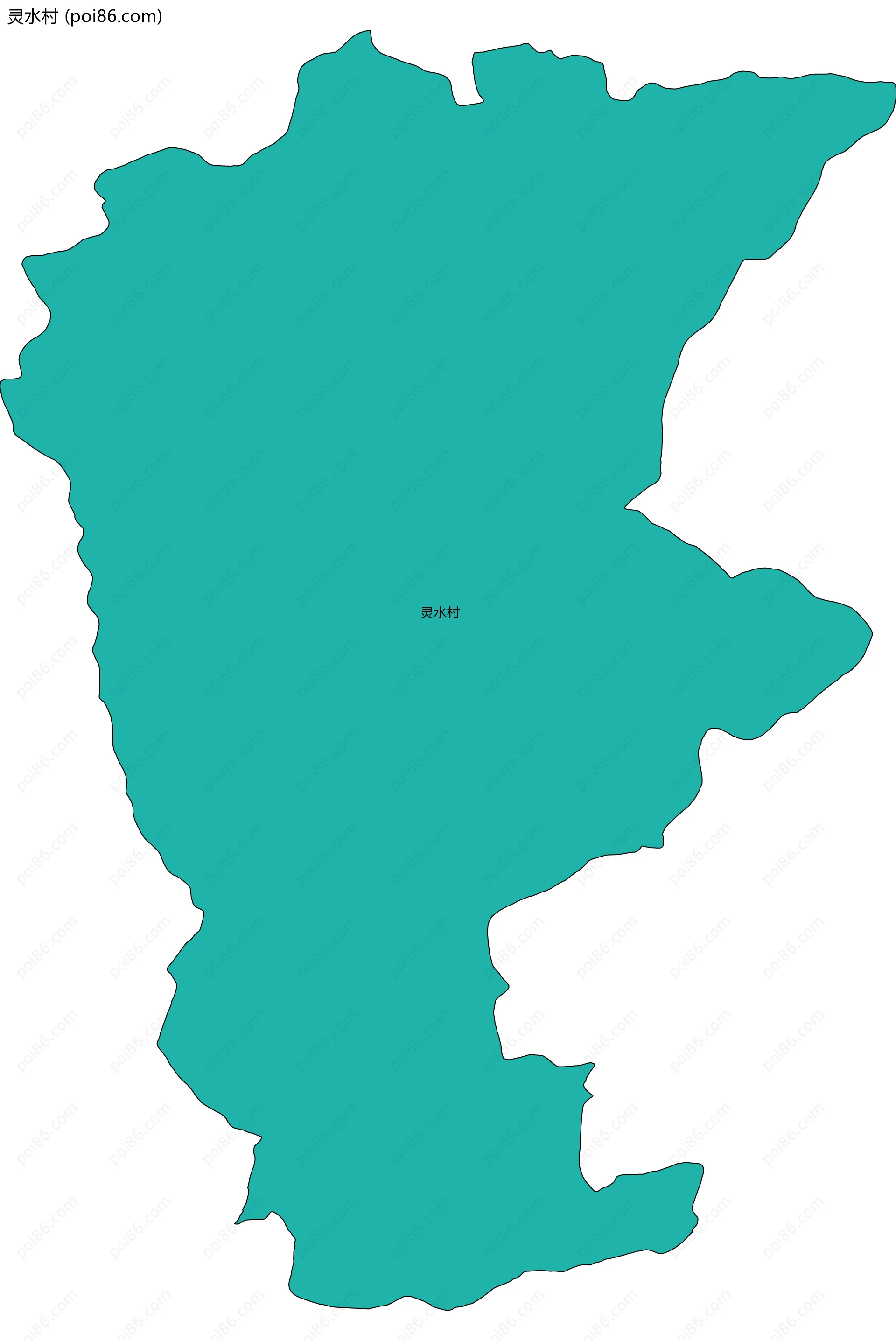 灵水村边界地图