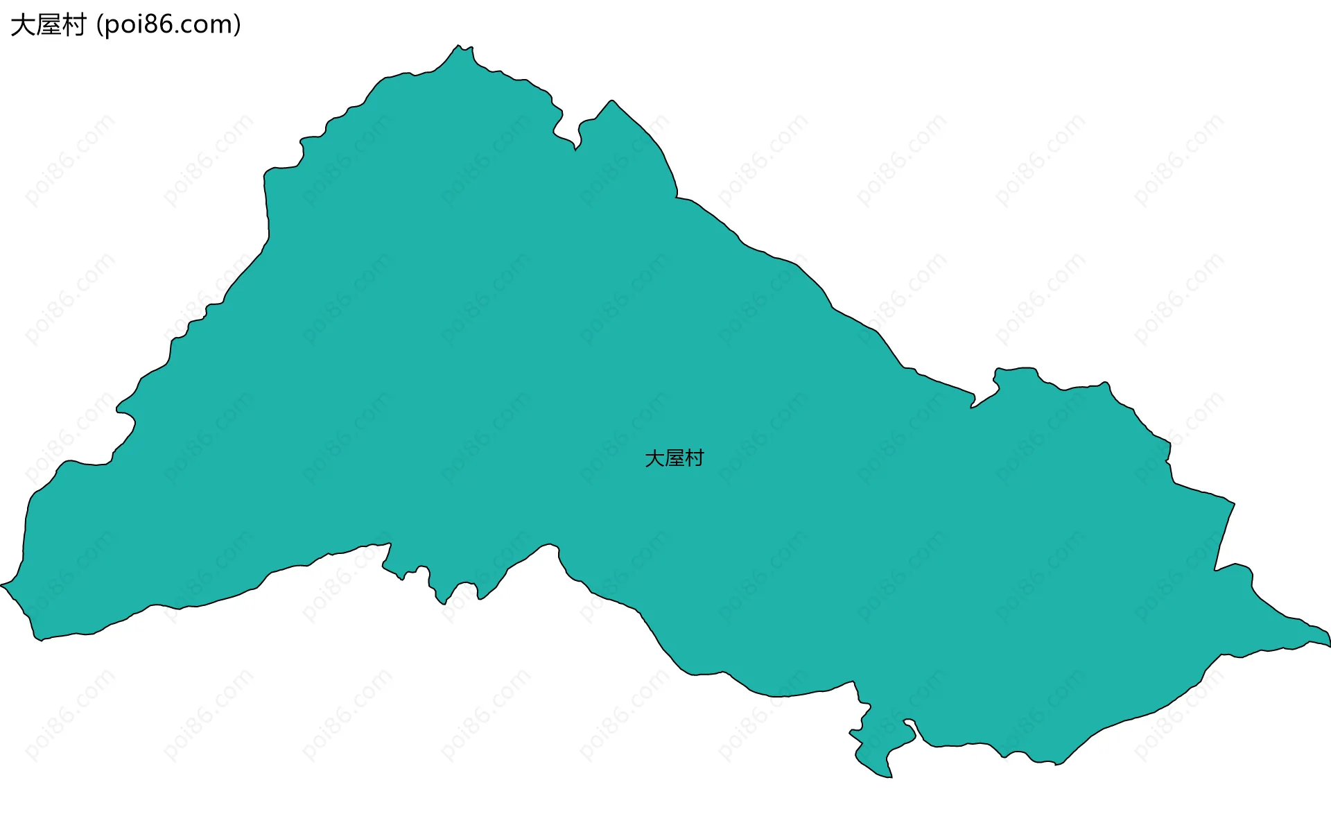 大屋村边界地图