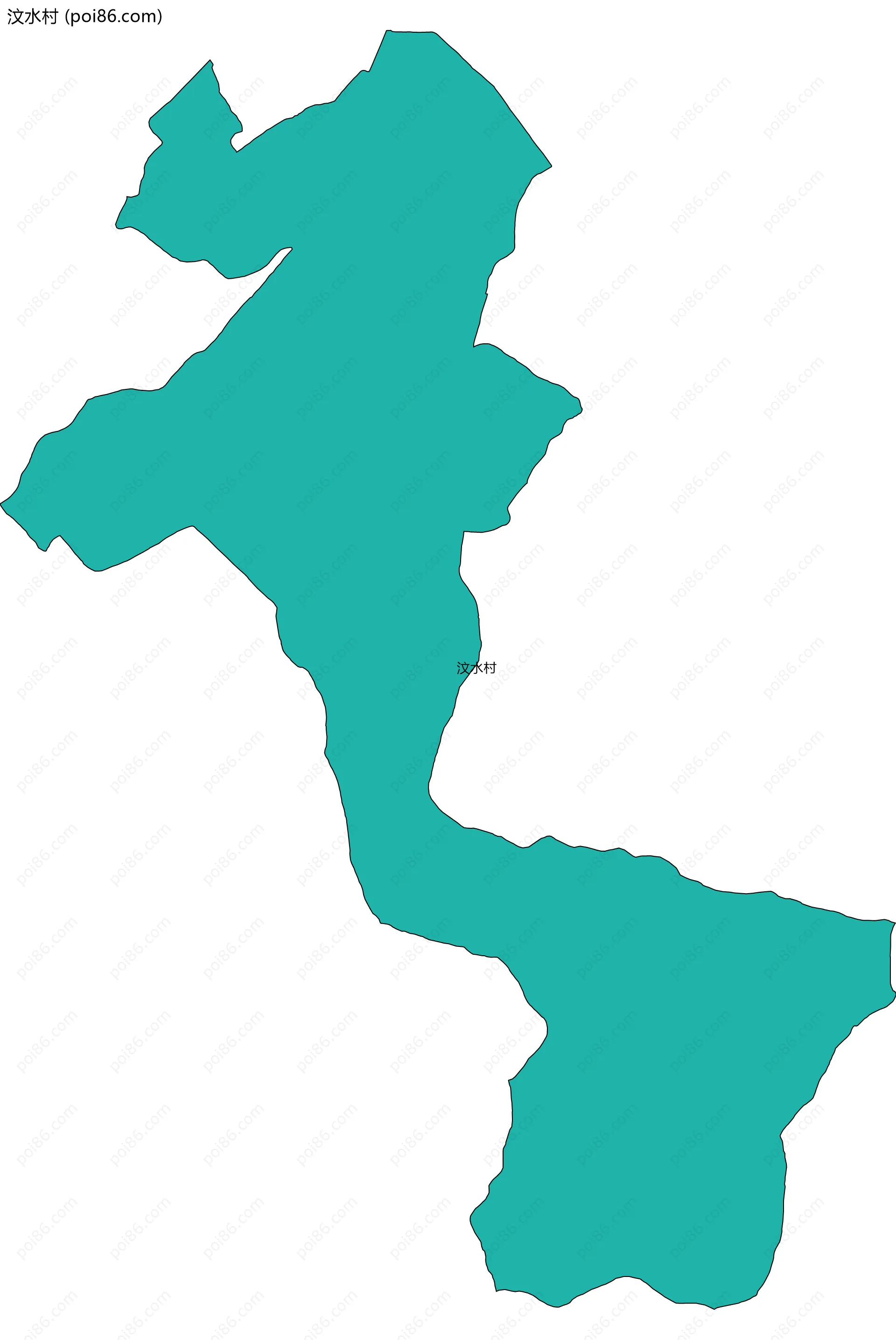 汶水村边界地图