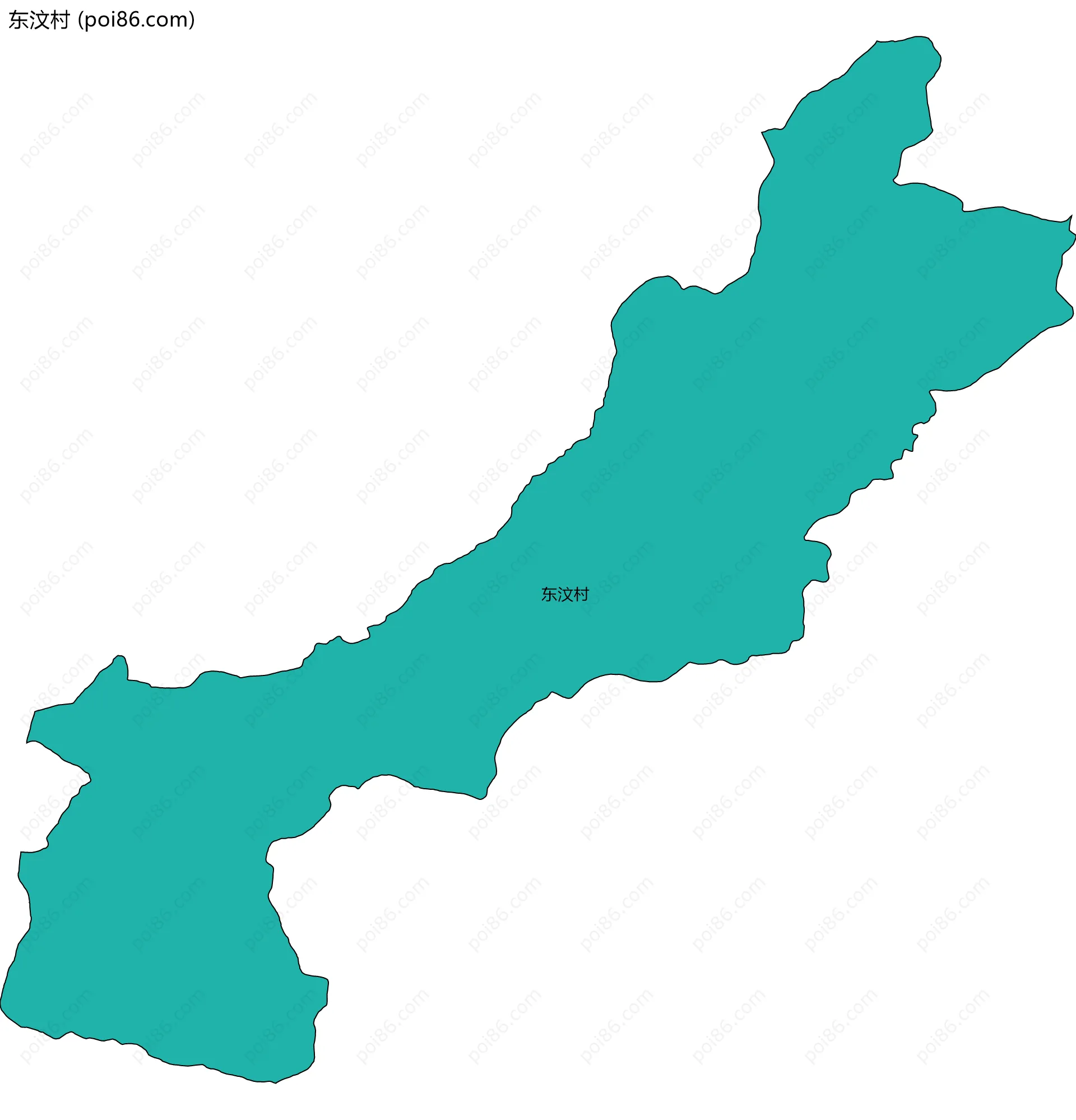 东汶村边界地图