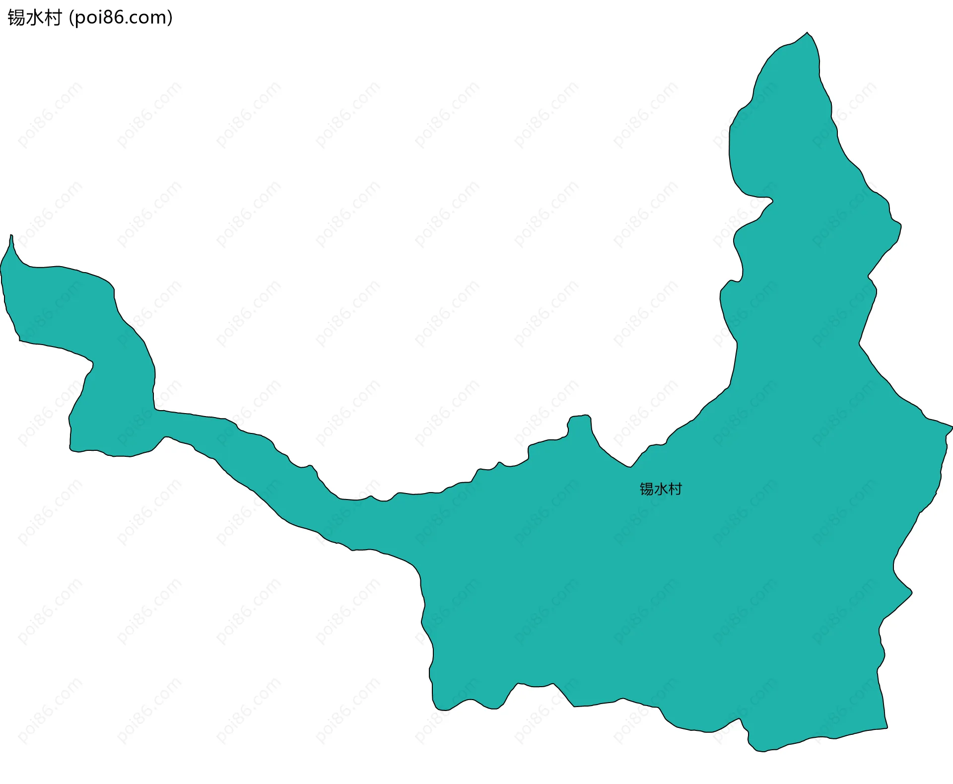 锡水村边界地图