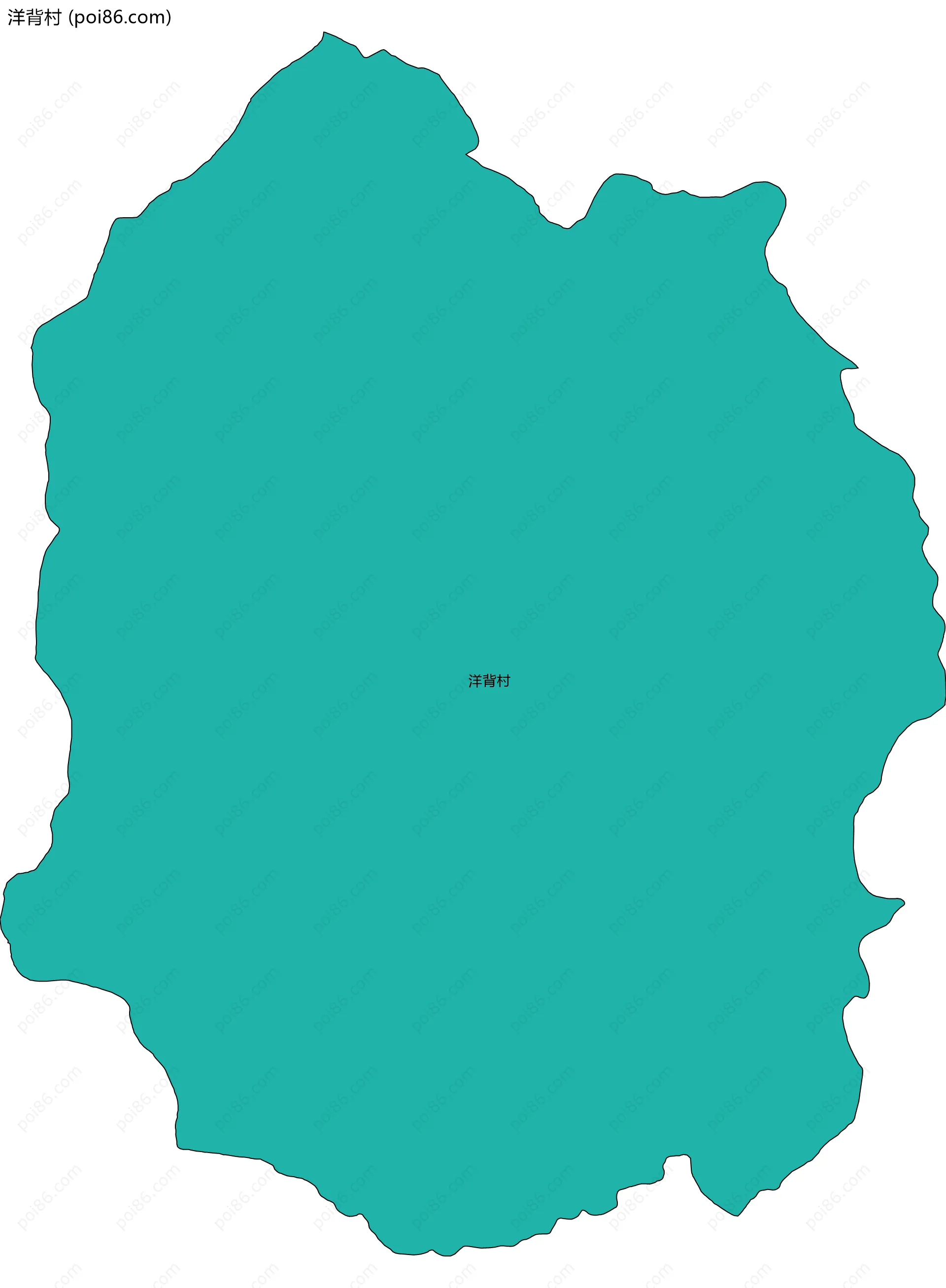 洋背村边界地图