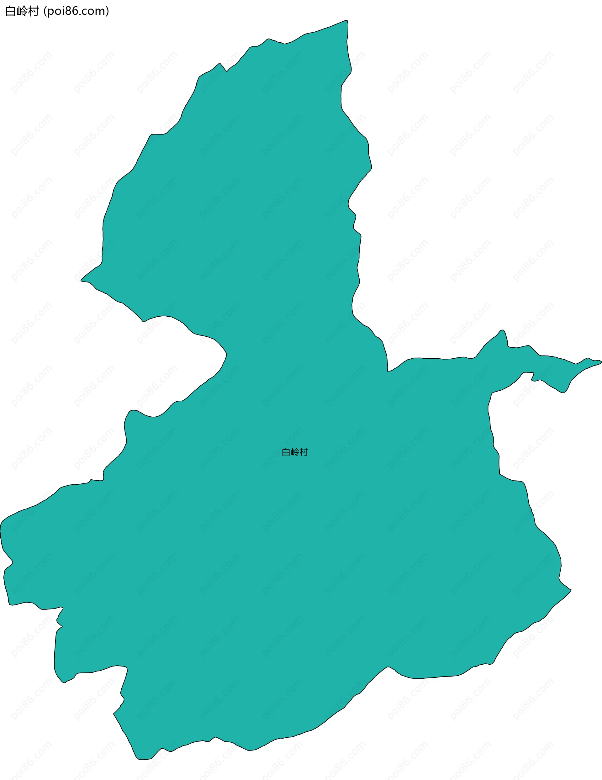 白岭村边界地图