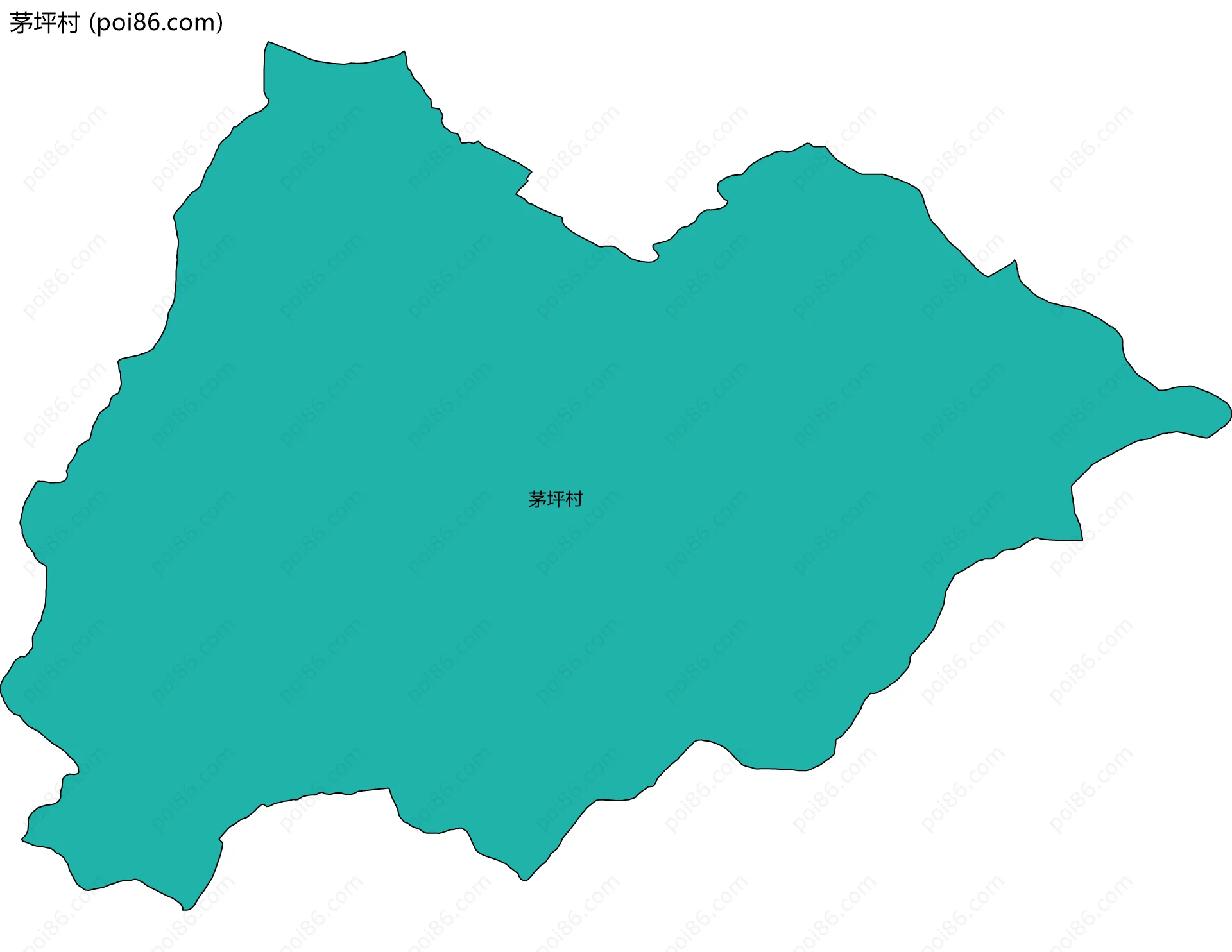 茅坪村边界地图