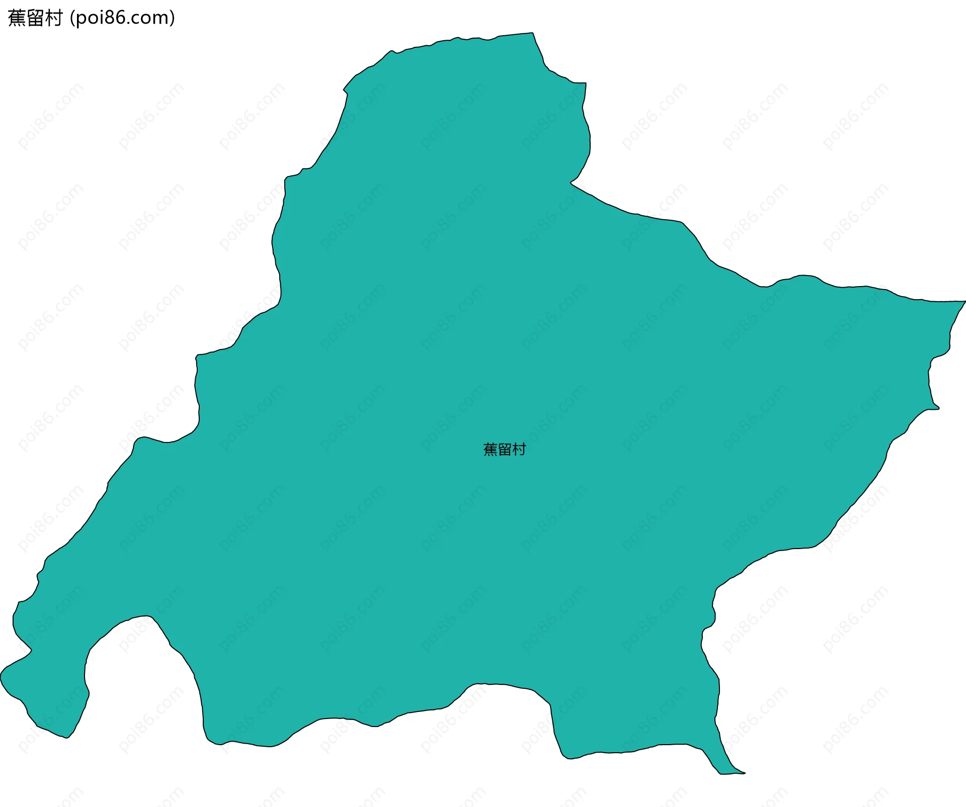 蕉留村边界地图