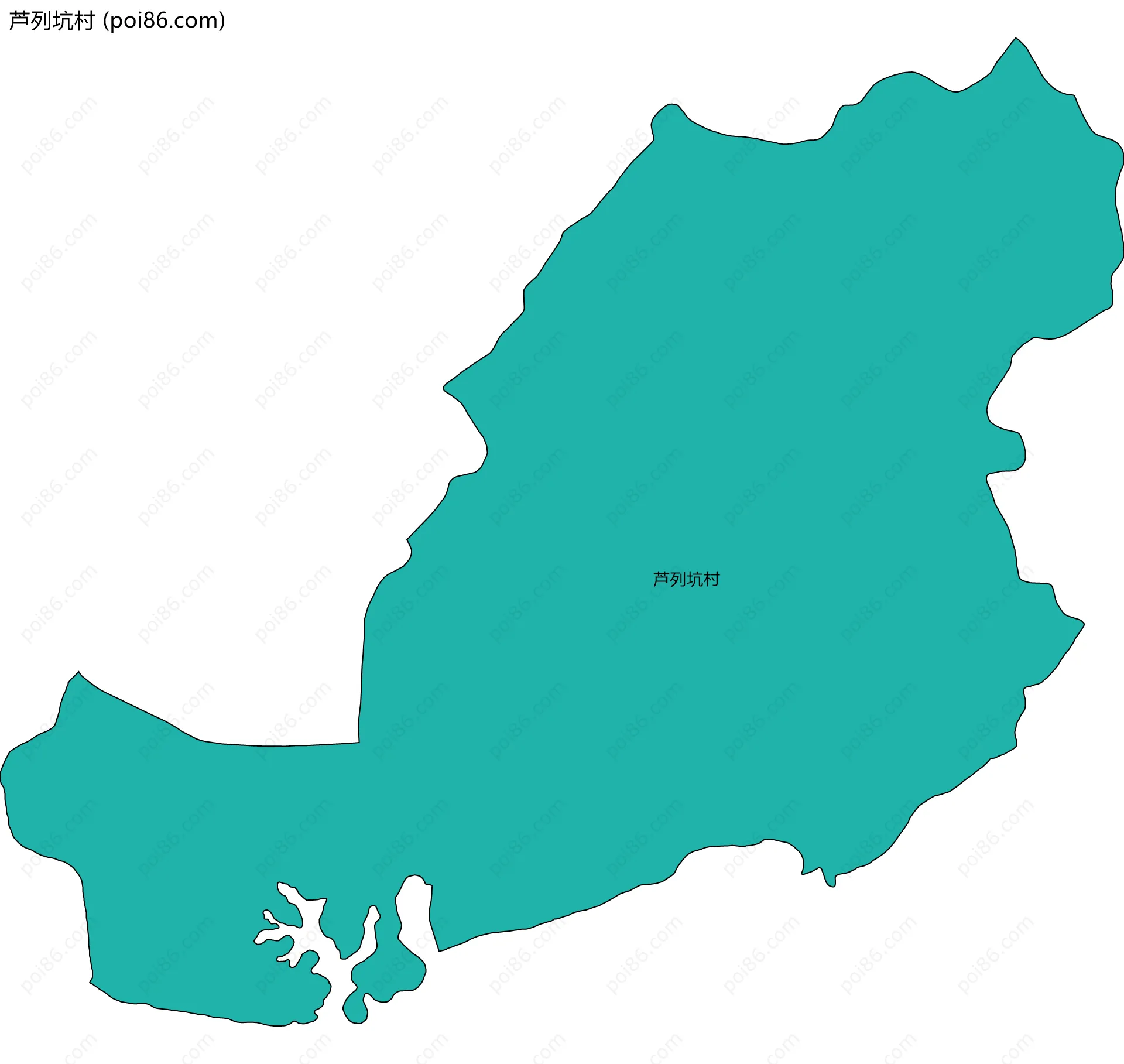 芦列坑村边界地图