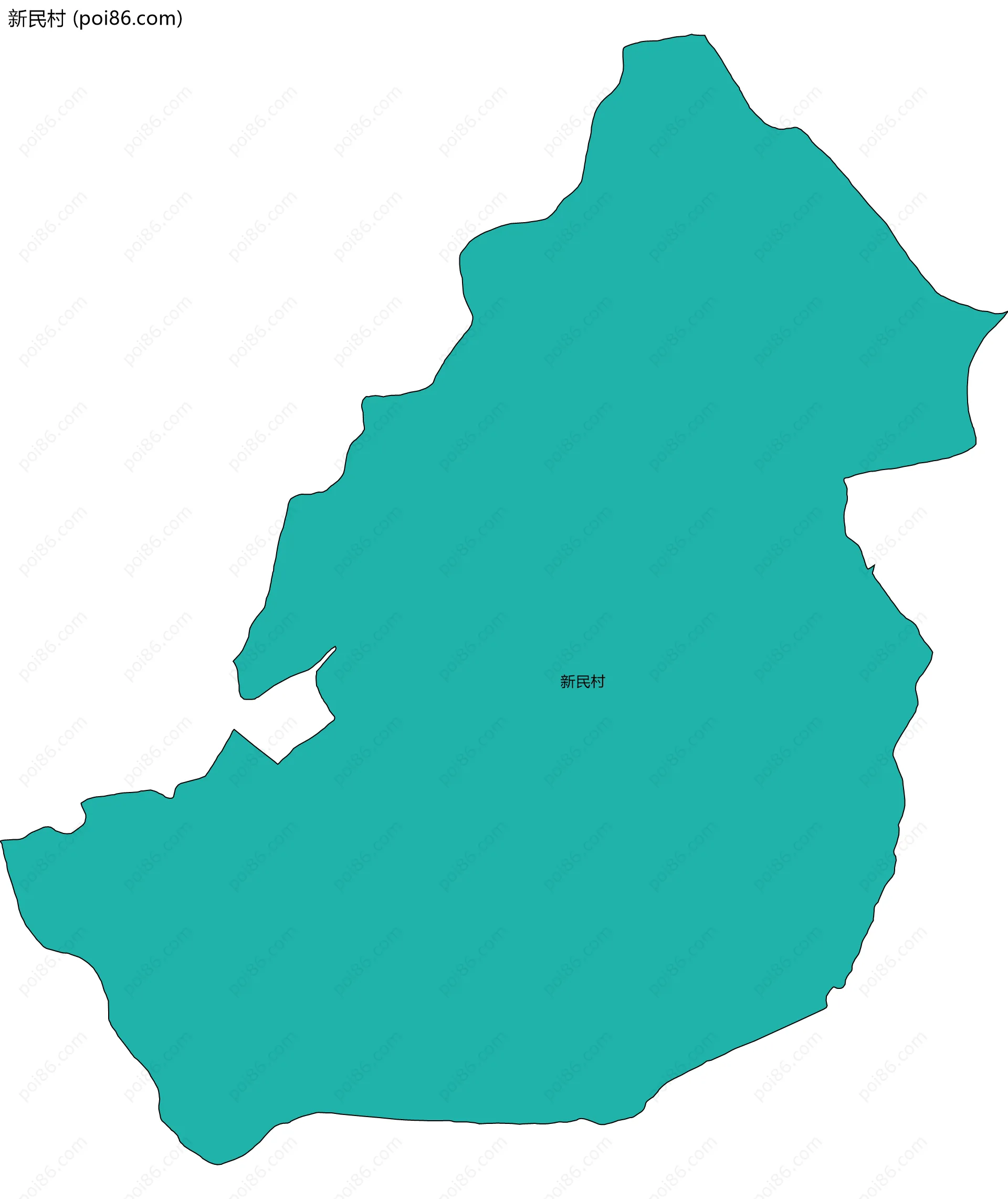 新民村边界地图