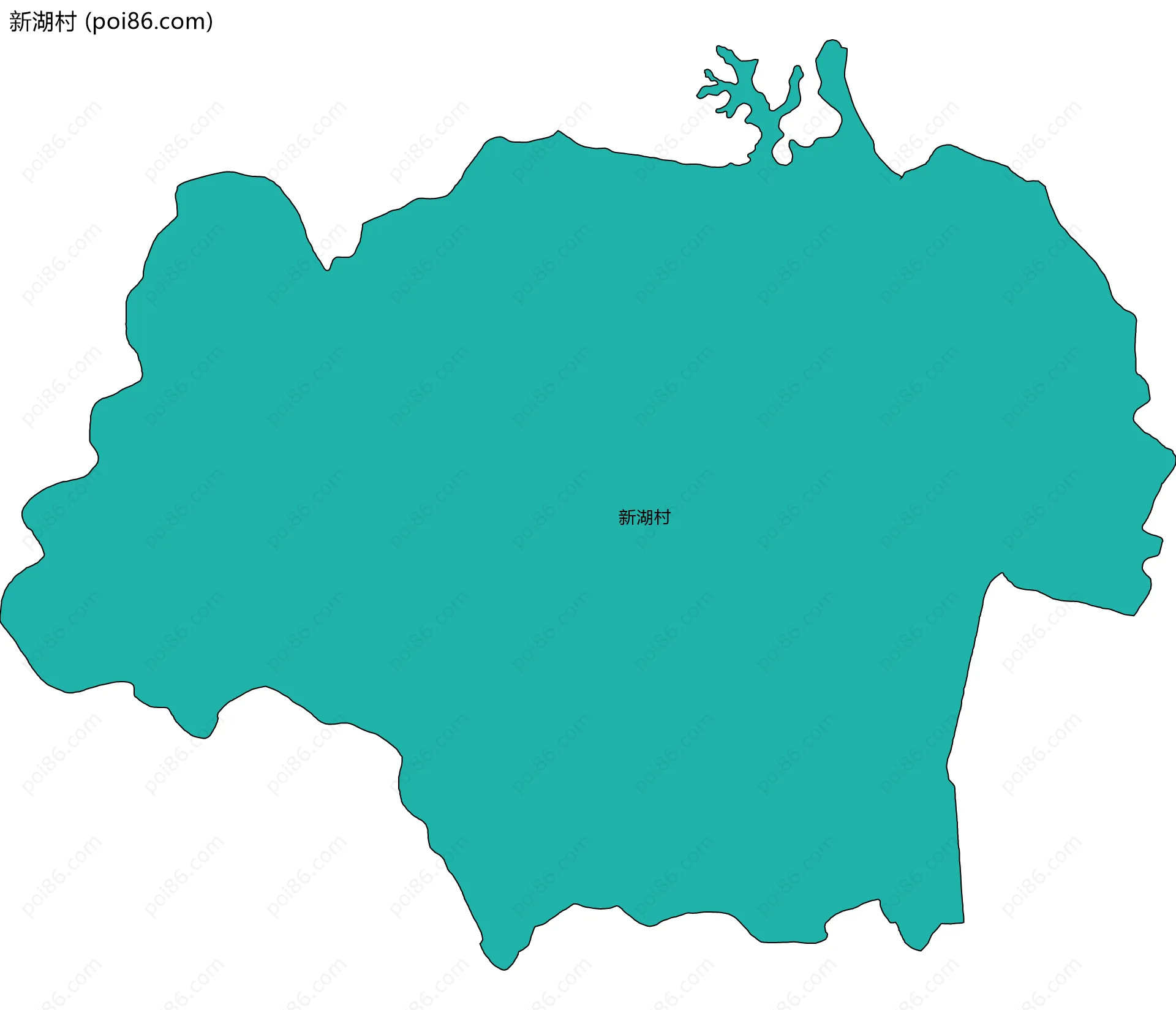 新湖村边界地图