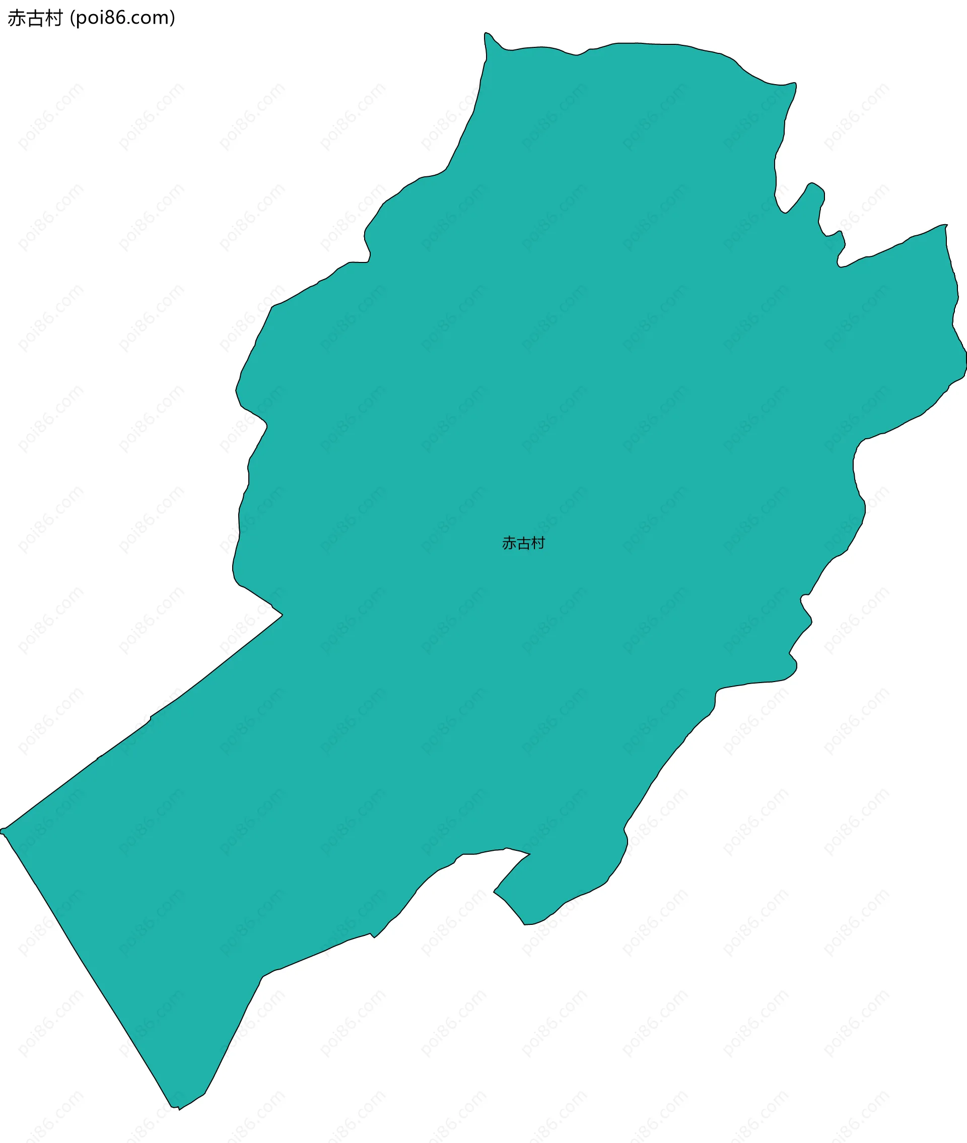 赤古村边界地图