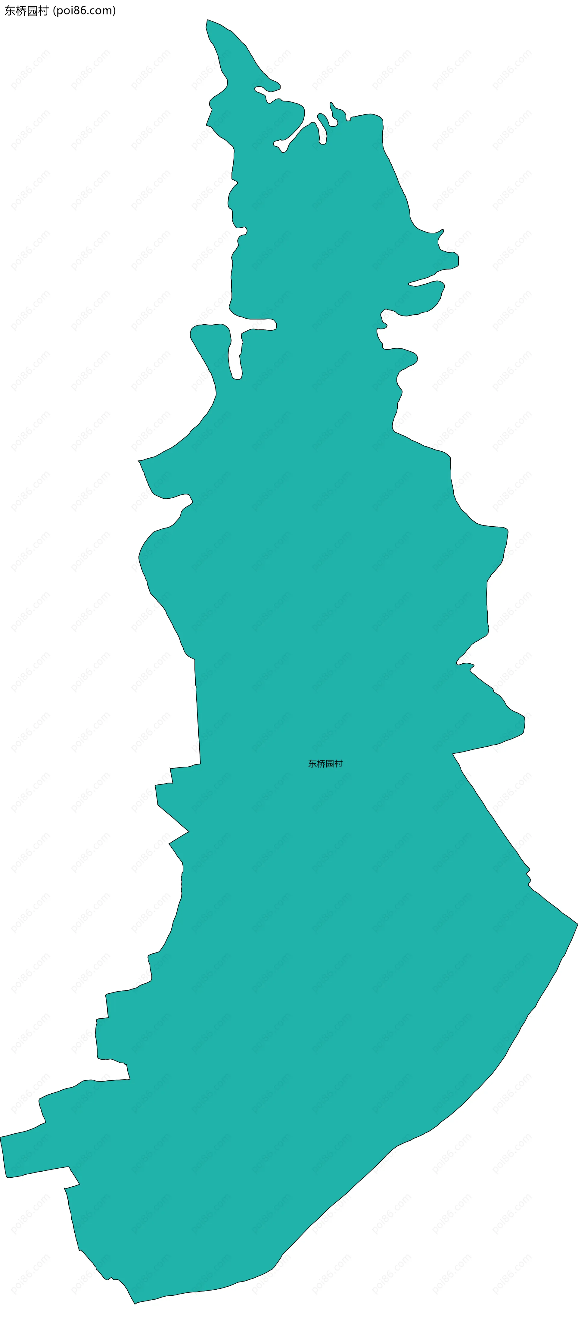 东桥园村边界地图