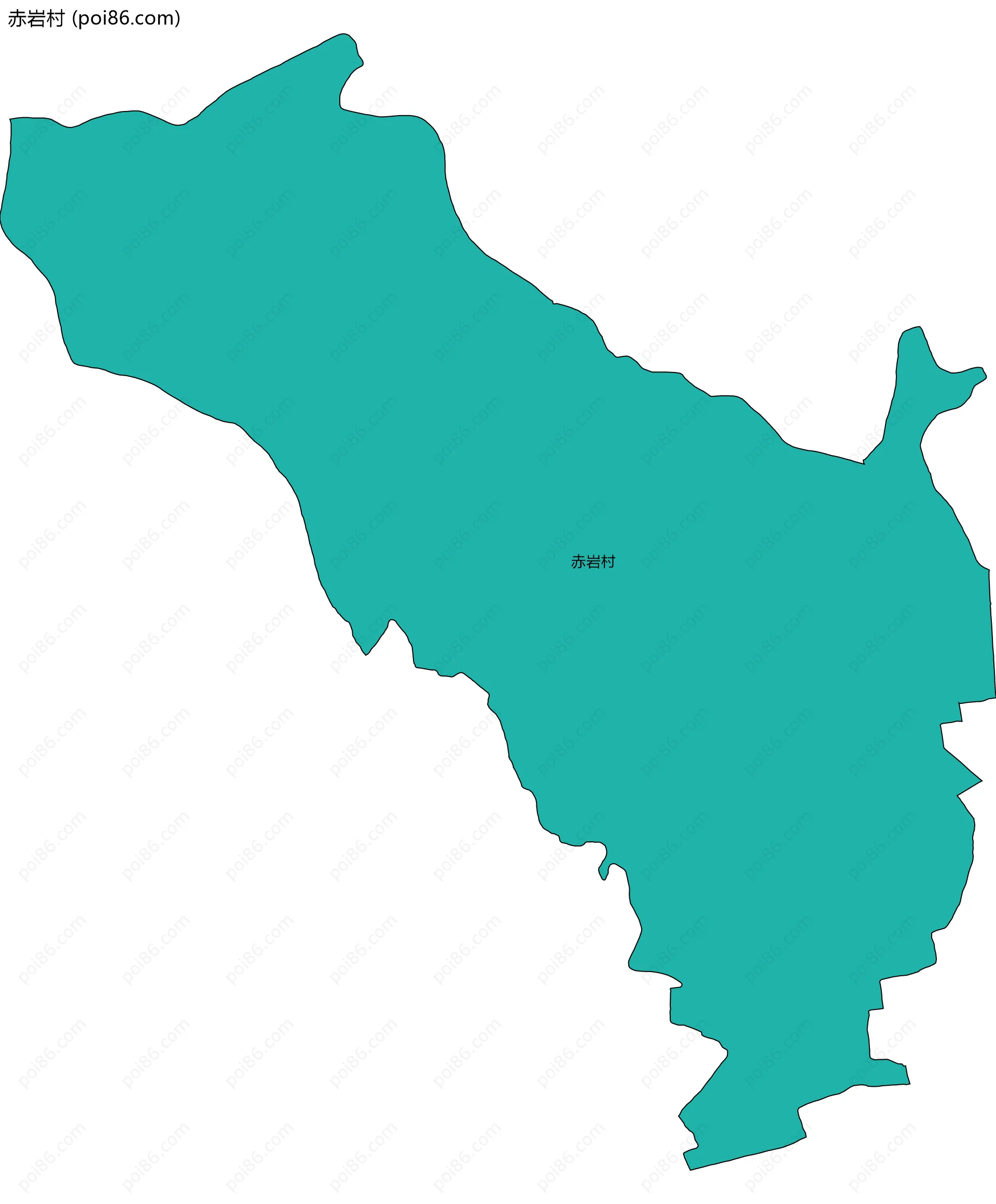 赤岩村边界地图