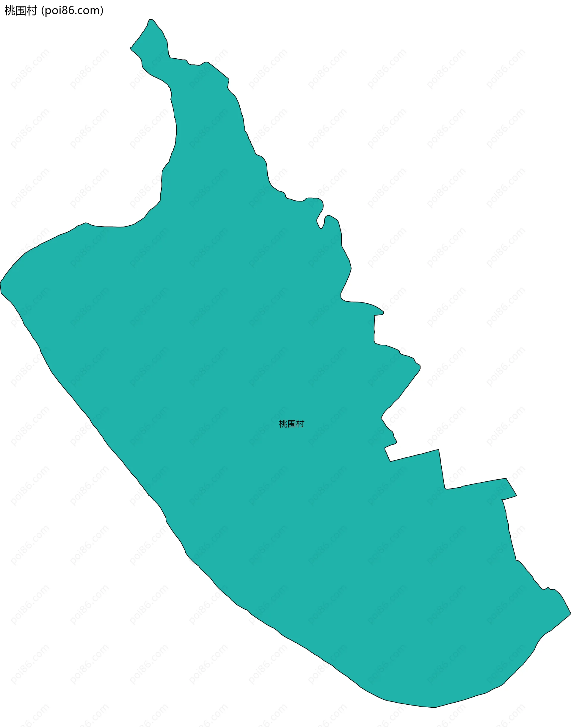 桃围村边界地图